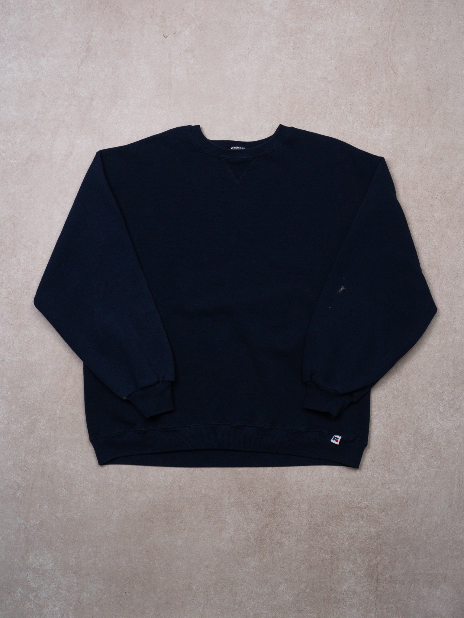 Vintage Dark Blue Blank Russell Athletics Crewneck (M)