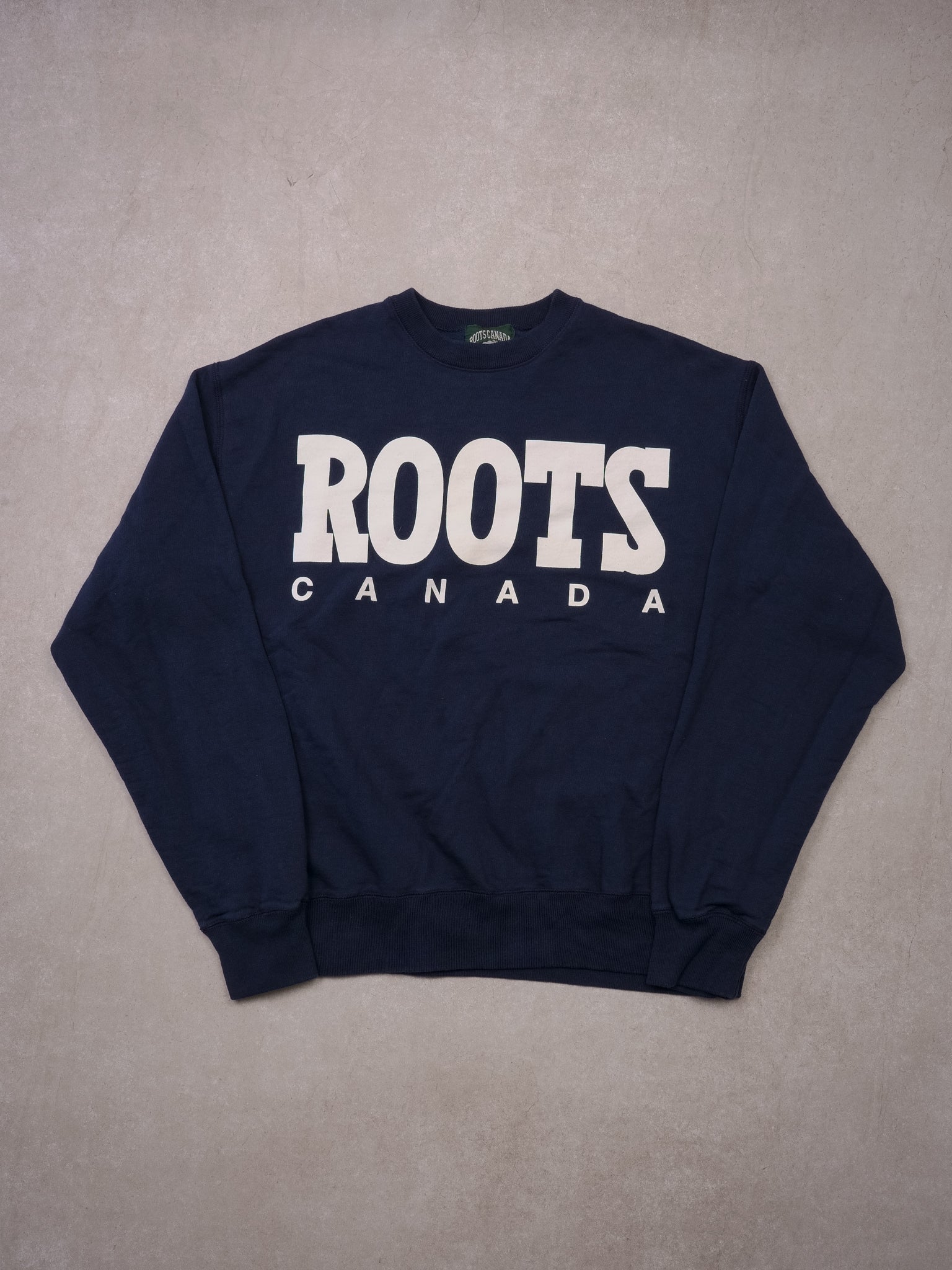 Vintage 90s Navy Blue Roots Crewneck (L)