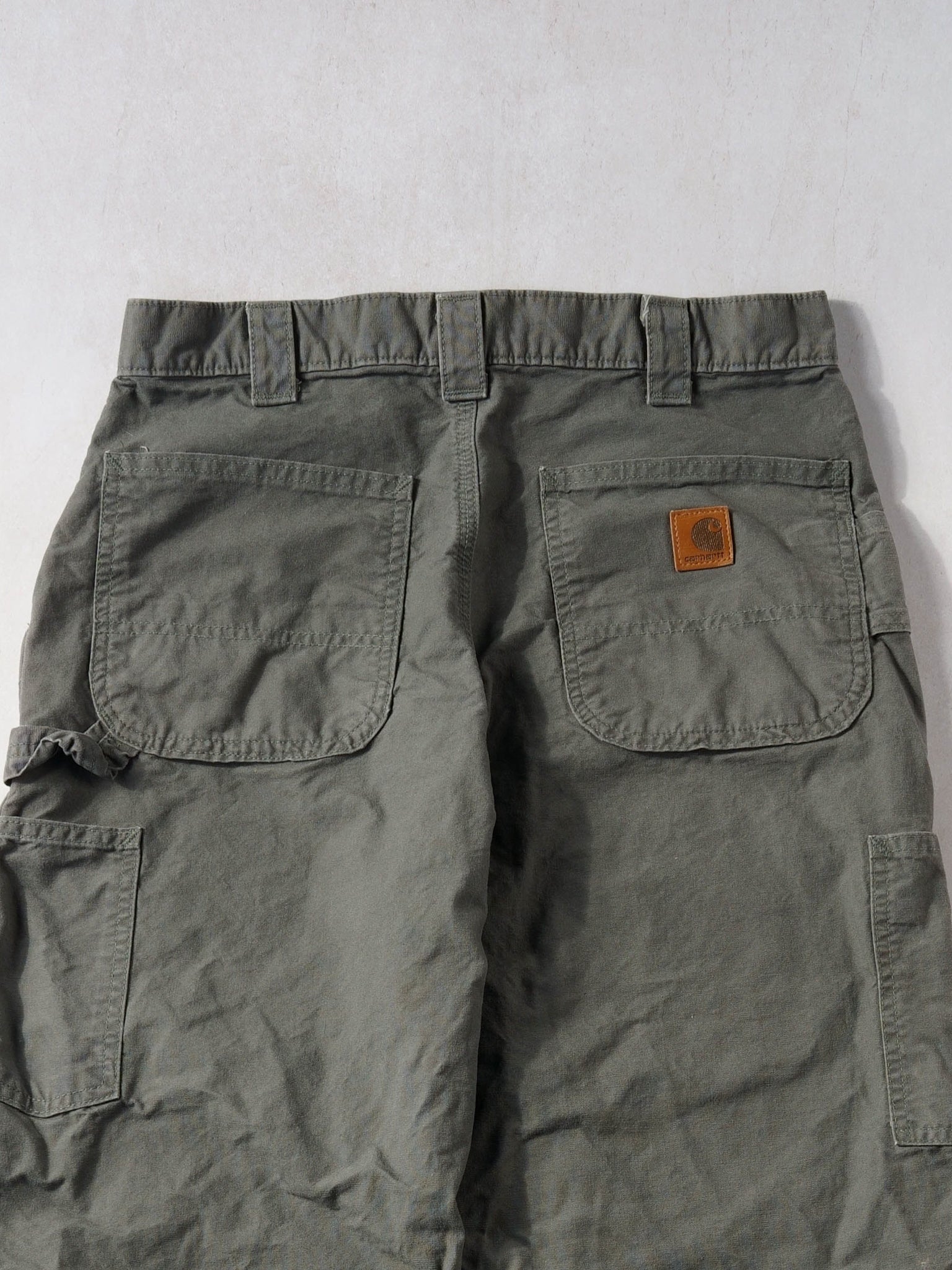 Vintage 90s Washed Grey Carhartt Dungeree Fit Carpenter Pants (32x34)