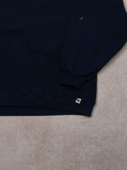 Vintage Dark Blue Blank Russell Athletics Crewneck (M)