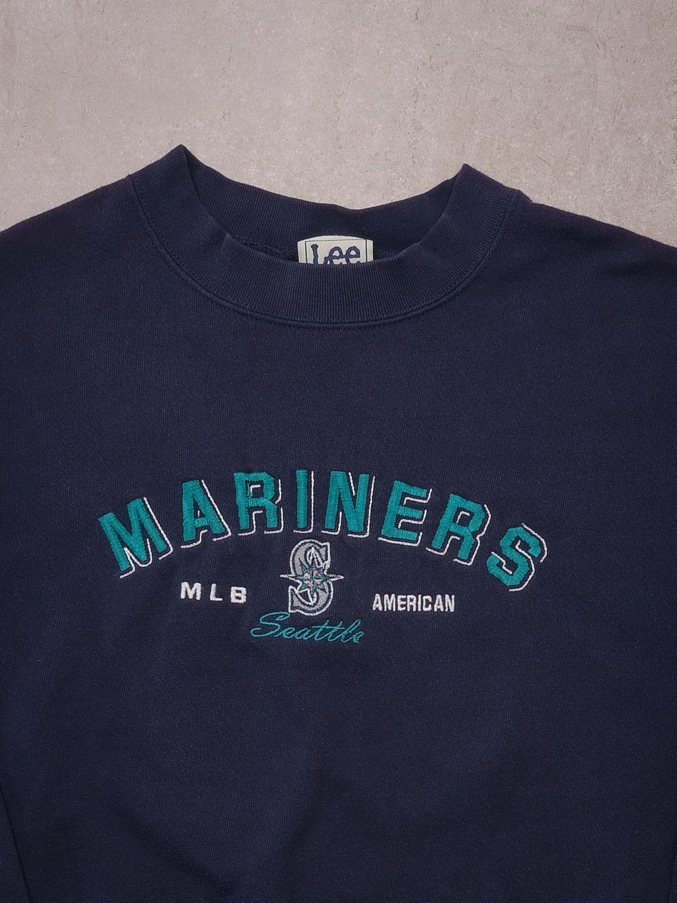 Vintage 90s Navy Blue Seattle Mariners MLB Crewneck (M)