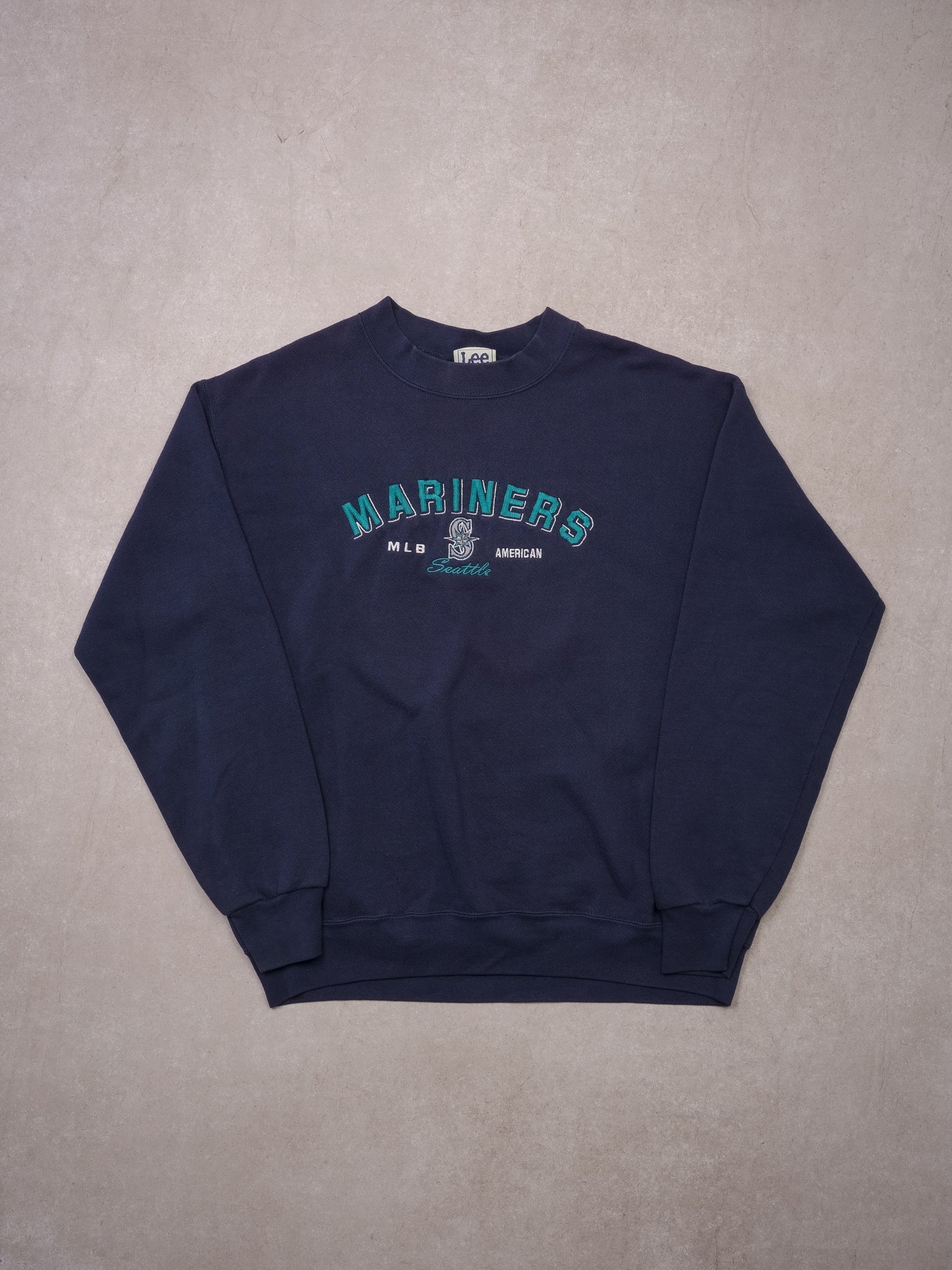 Vintage 90s Navy Blue Seattle Mariners MLB Crewneck (M)