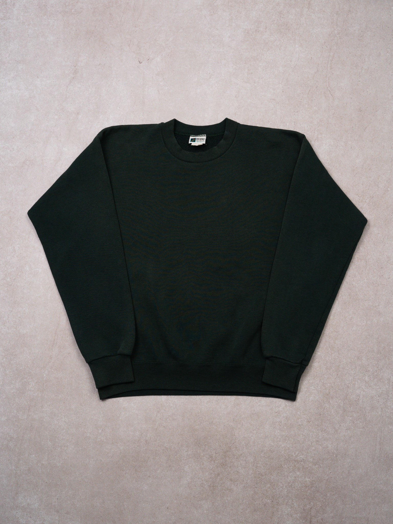 Vintage 90s Dark Green Blank Pro Spirit Crewneck (M)
