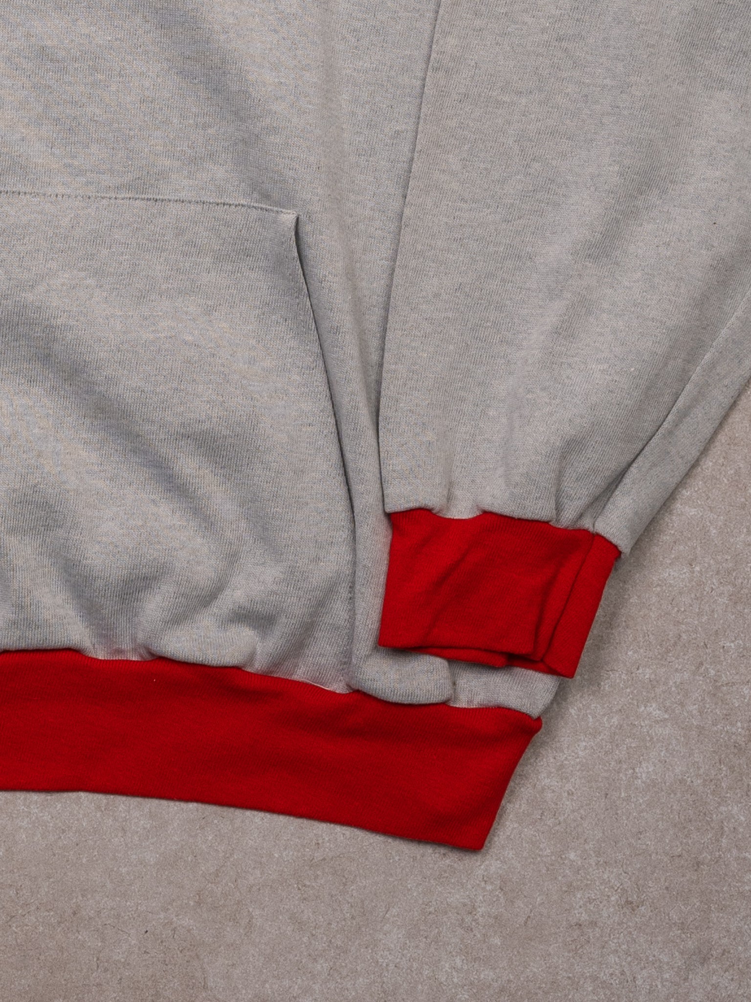 Vintage 80s Grey + Red Studebaker's Atlana Hoodie (M)