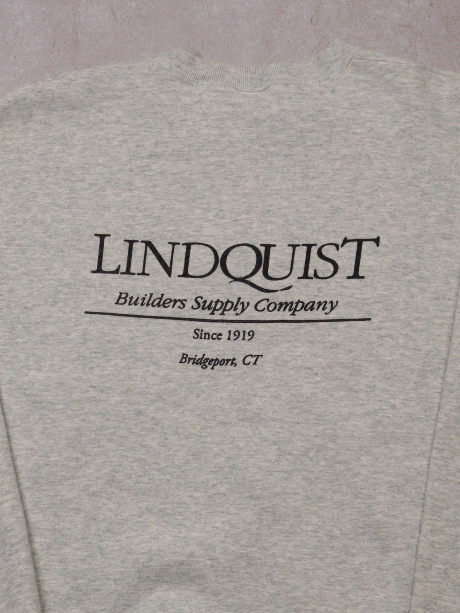 Vintage Grey Lindquist Builders Supply Co Crewneck (L)