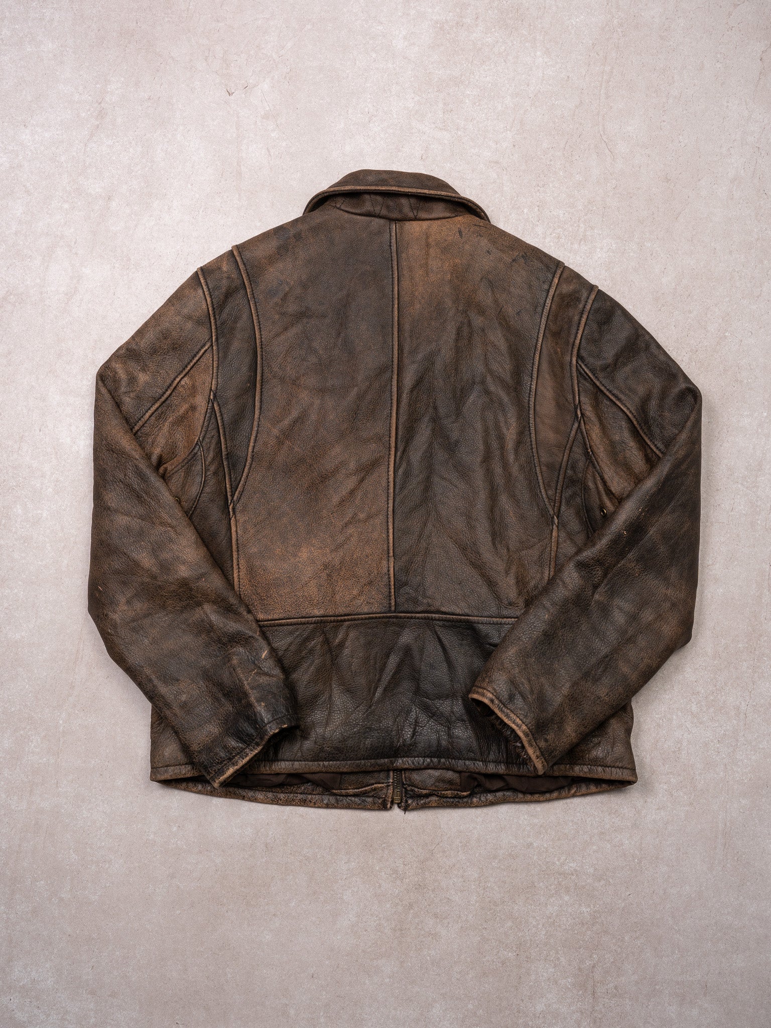 Vintage Faded Brown Levi Leather Jacket (M)