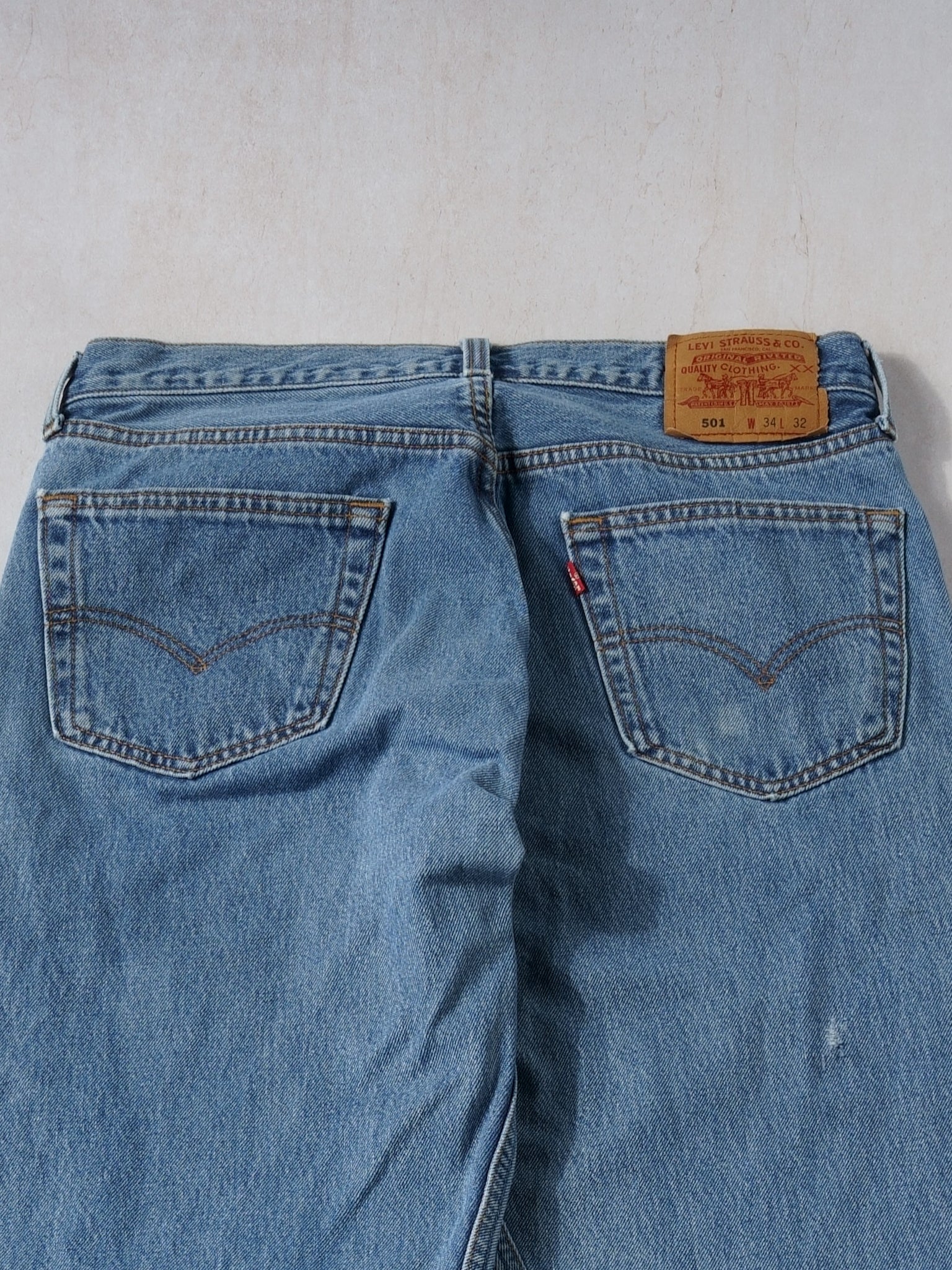 Vintage 90s Blue Levi's 501 Denim Jeans (32x32)