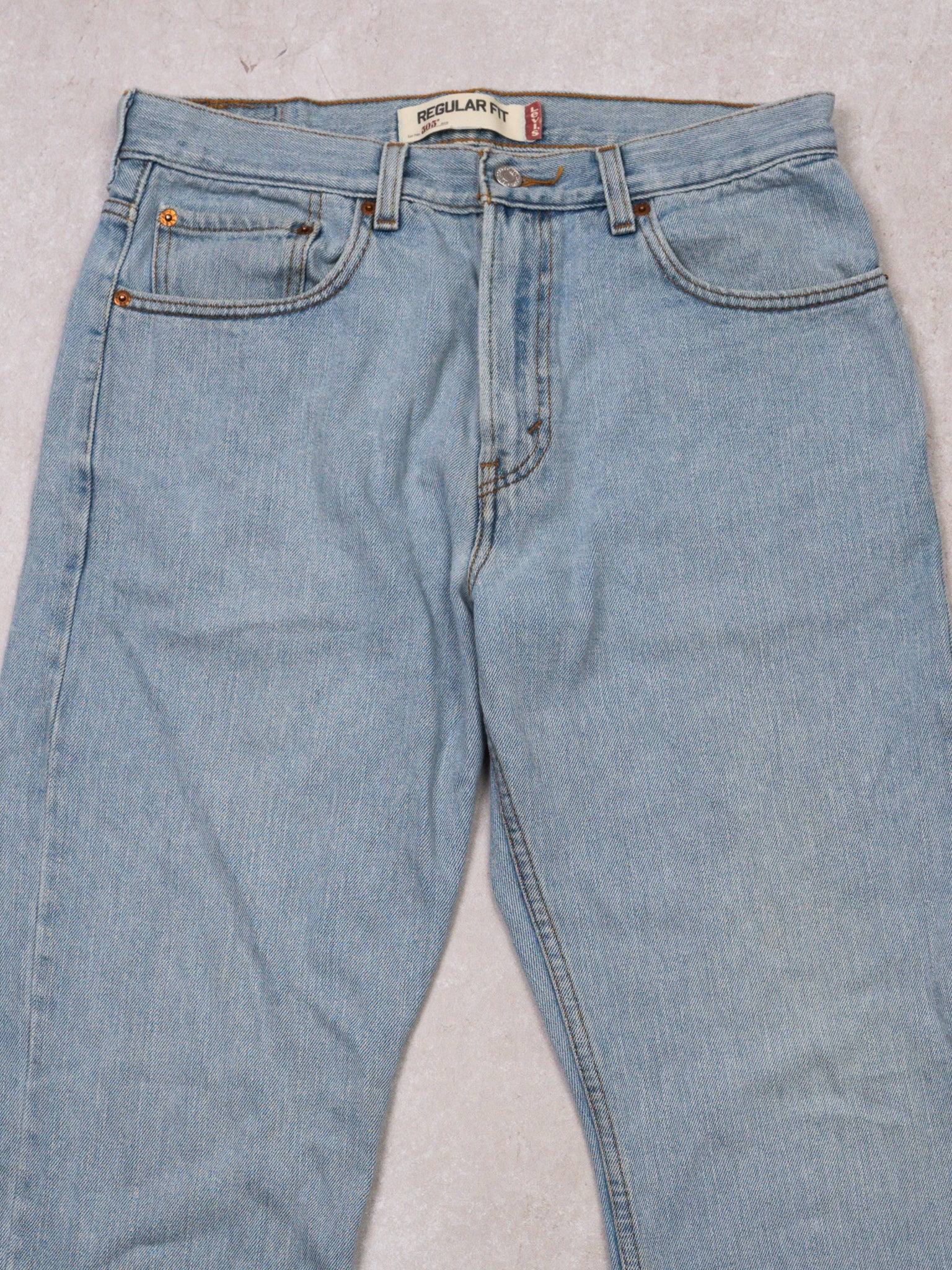 Vintage Light Blue 505 Regular Fit Levi Jeans (32 x 32)