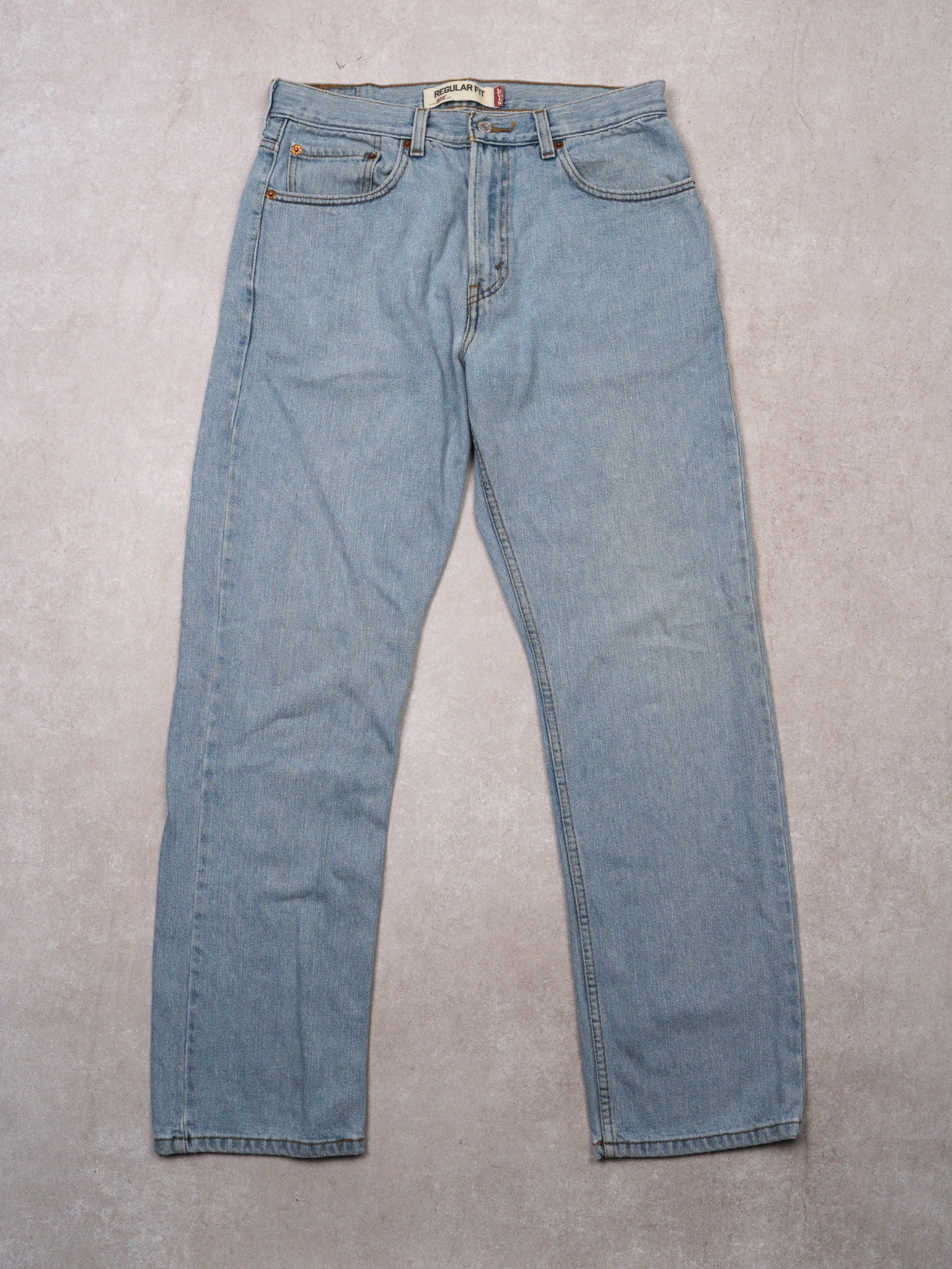 Vintage Light Blue 505 Regular Fit Levi Jeans (32 x 32)