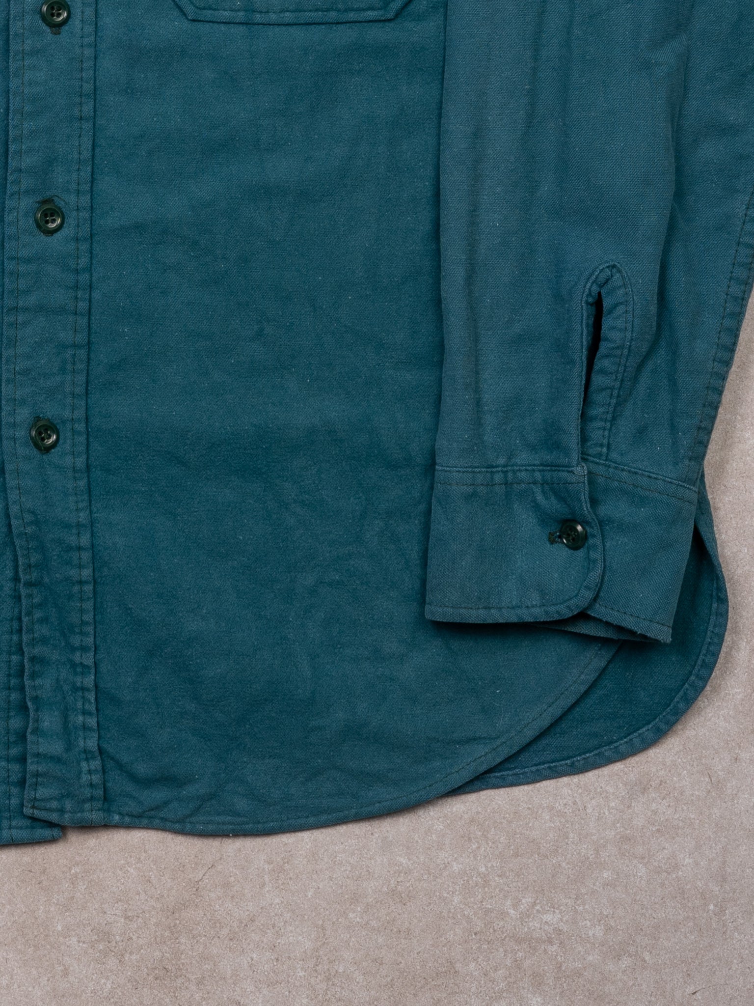Vintage 70s Teal Woolrich Button Up (L)
