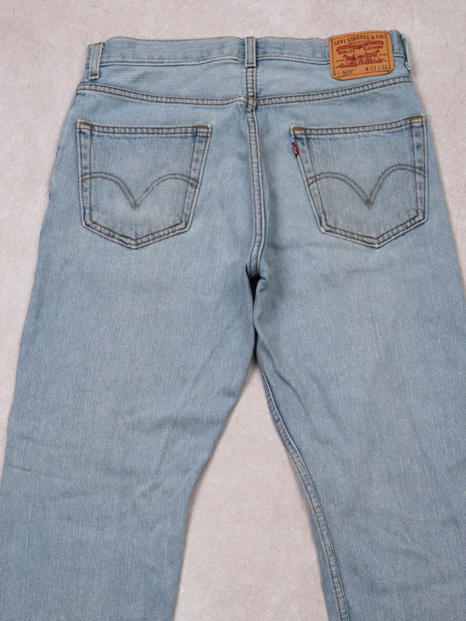 Vintage Light Blue 505 Regular Fit Levi Jeans (32 x 32)
