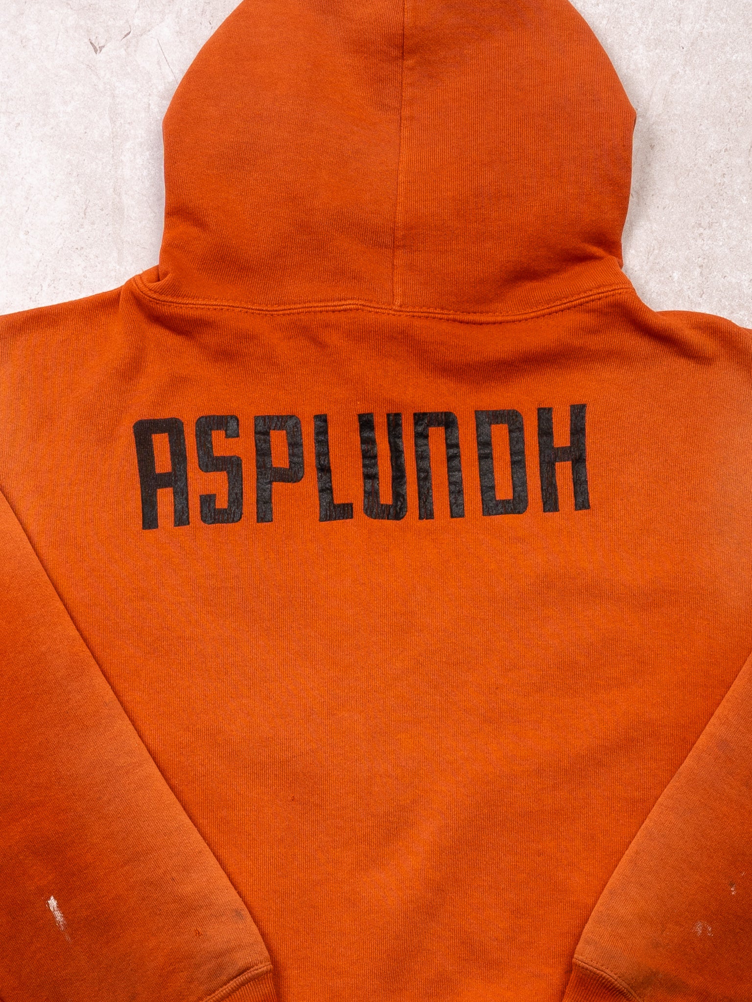 Vintage 90s Rugged Orange Asplundh Russell Athletics Zip Up Hoodie (XL)
