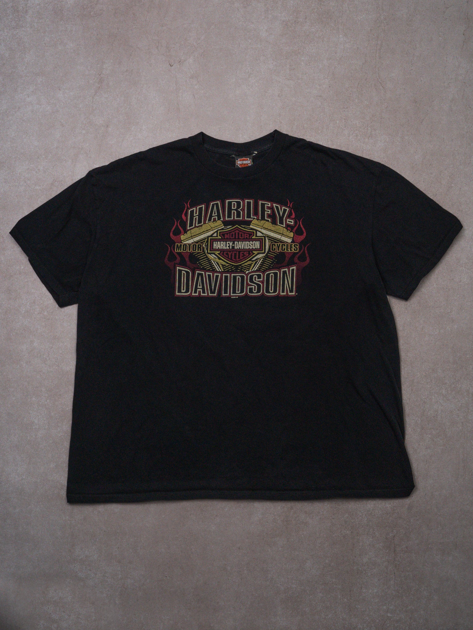 Vintage Black Harley Davidson Hot Metal Pittsburgh Tee (XL)