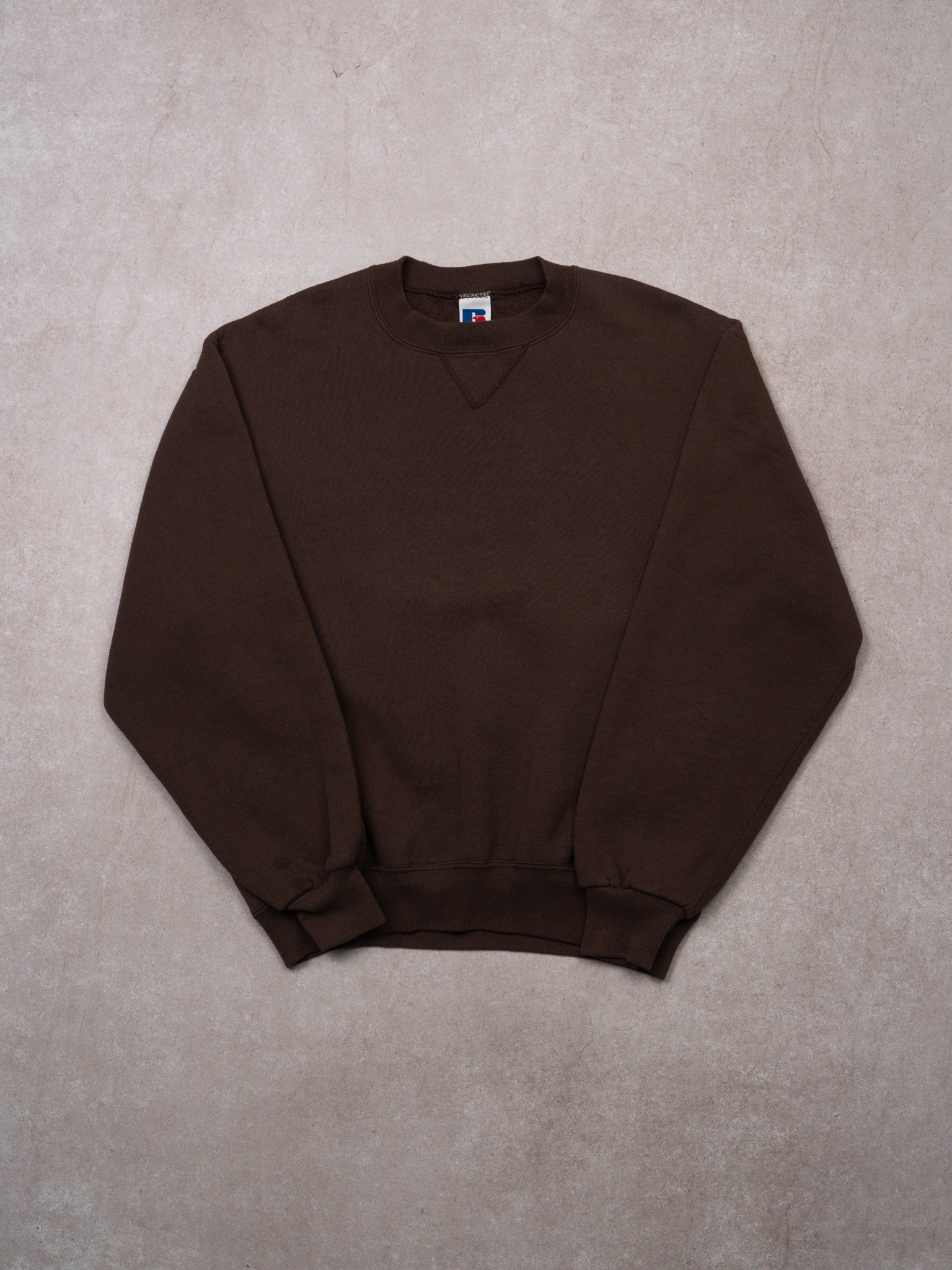 Vintage 90s Brown Blank Russell Athletics Crewneck (M)
