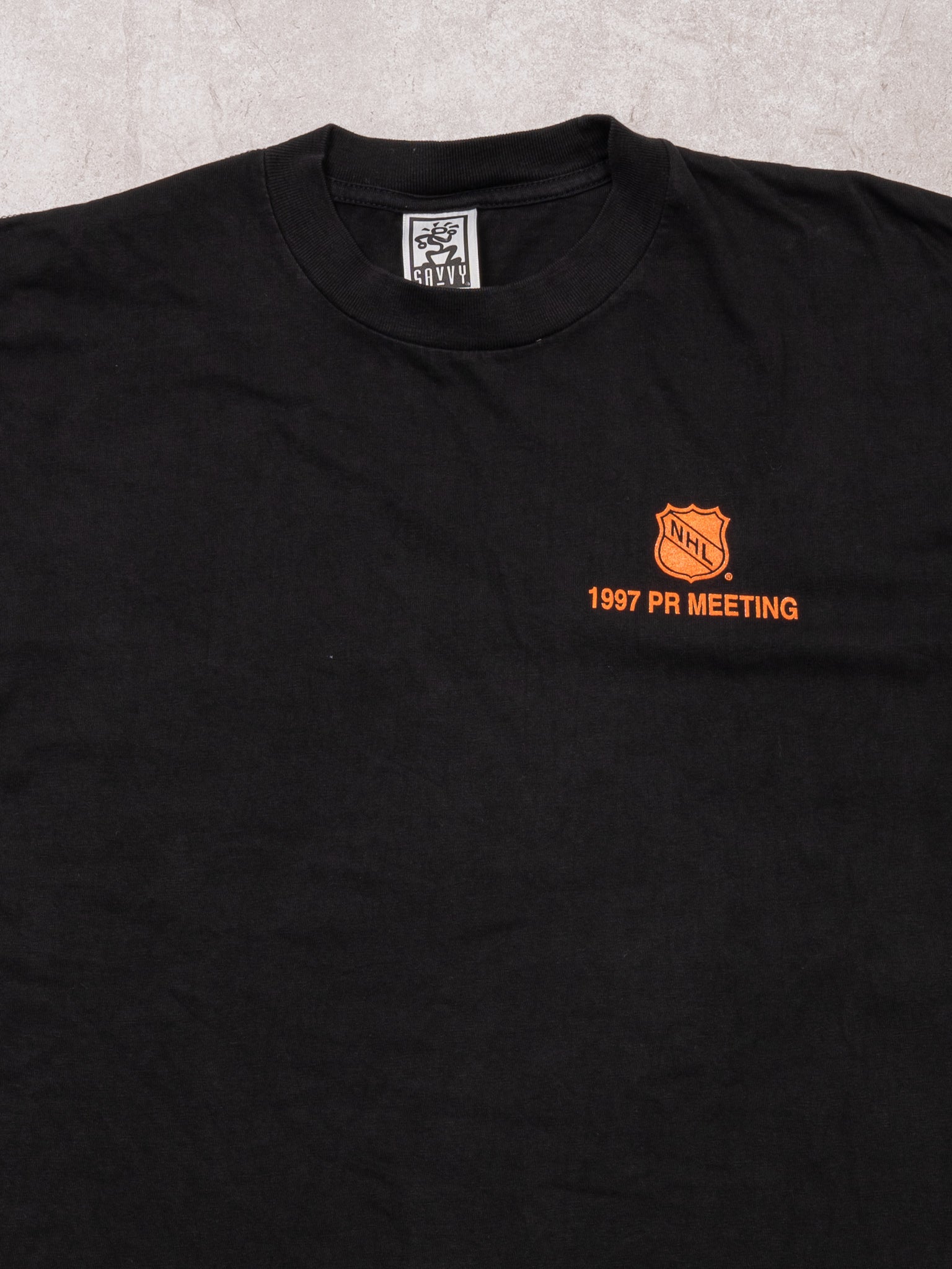 Vintage '97 Black NHL PR Meeting Tee (L)