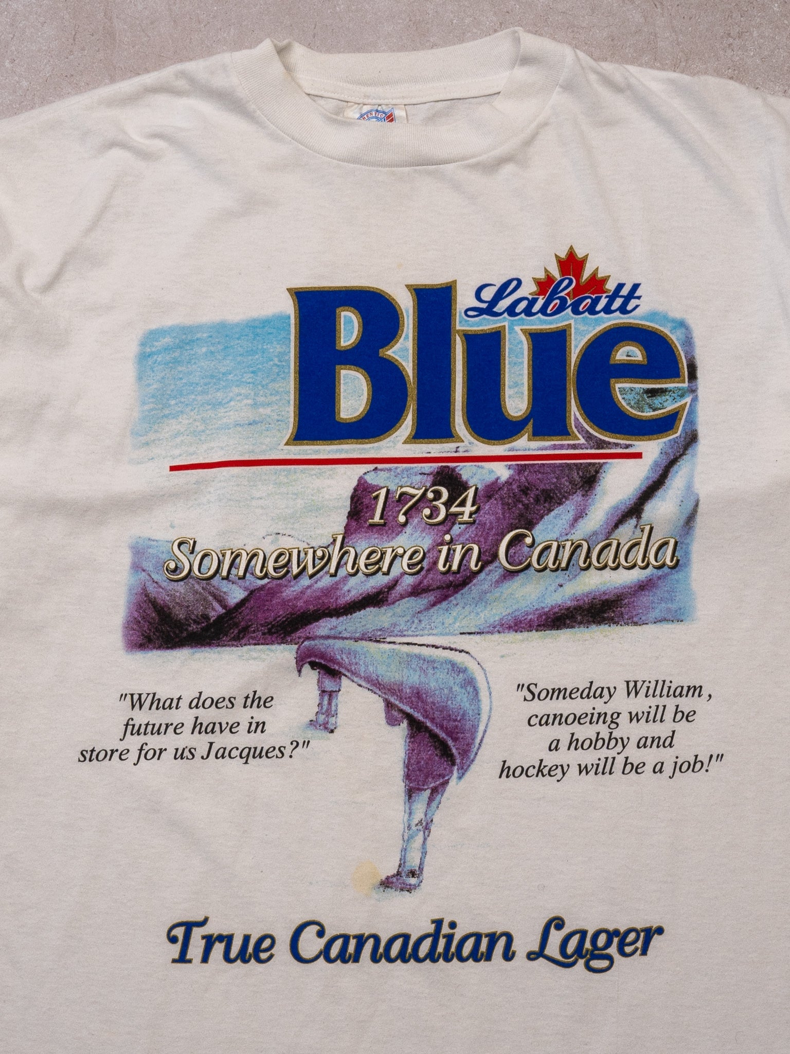 Vintage 90s Labatt Blue True Canadian Lager Tee (L)