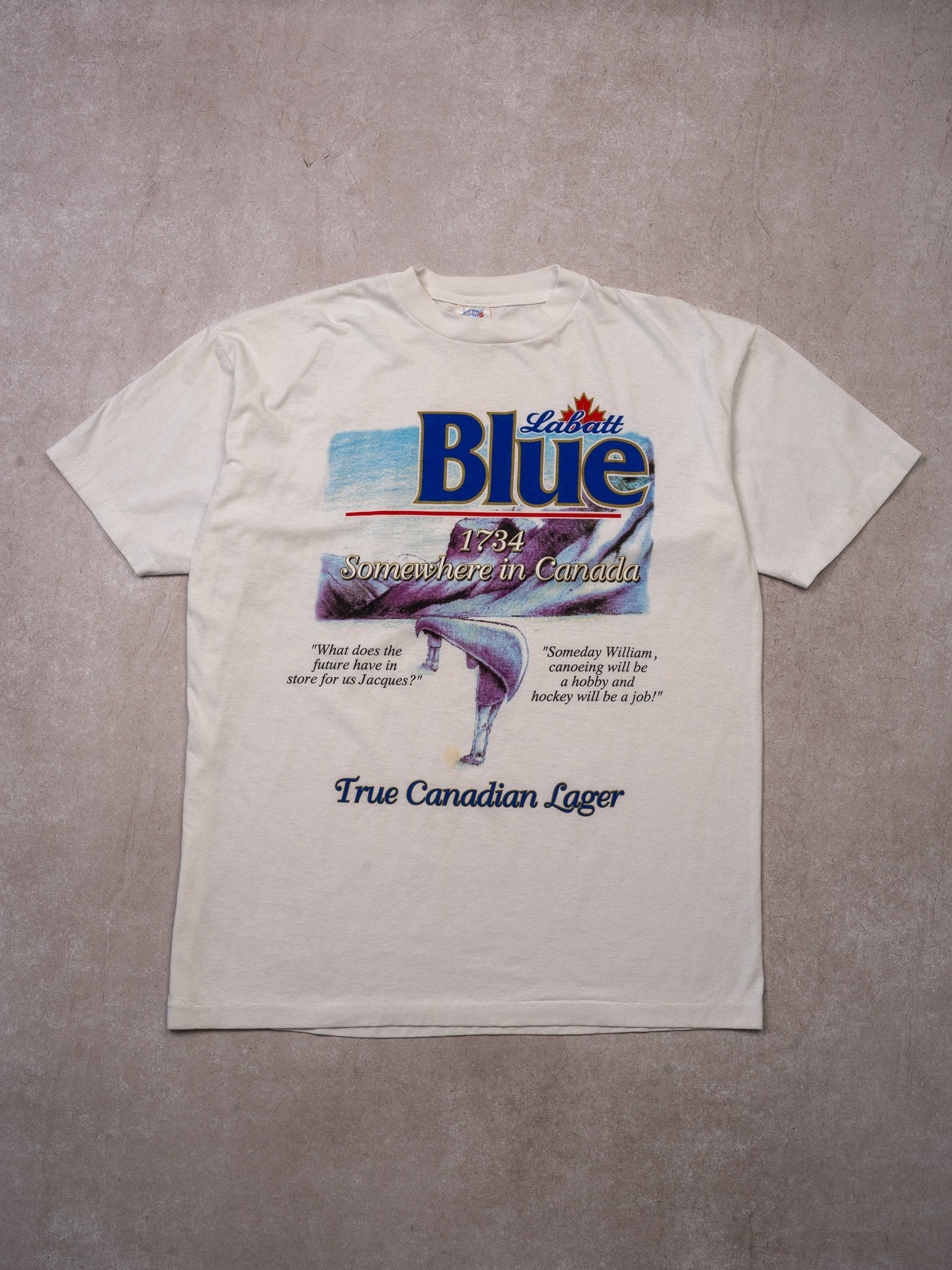 Vintage 90s Labatt Blue True Canadian Lager Tee (L)