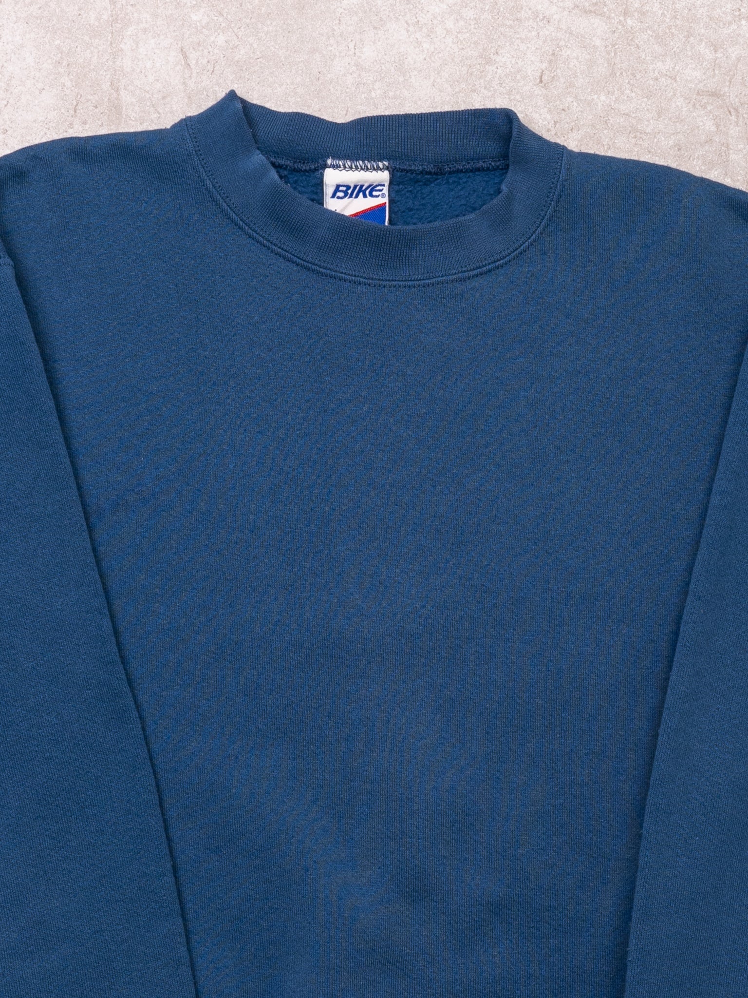 Vintage 90s Steel Blue Blank Bike Crewneck