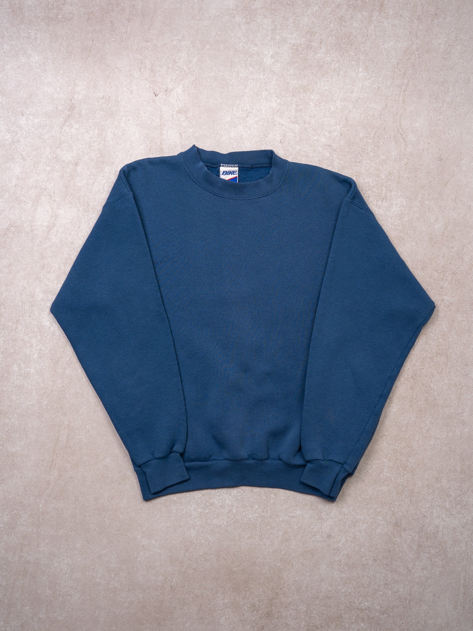 Vintage 90s Steel Blue Blank Bike Crewneck