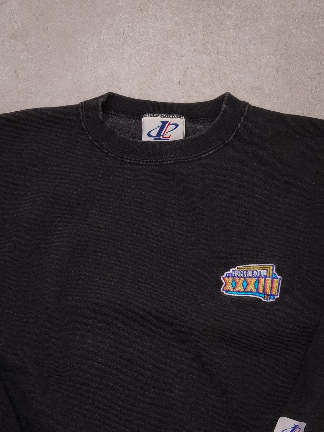 Vintage 90s Black NFL SuperBowl XXXIII Crewneck (L)