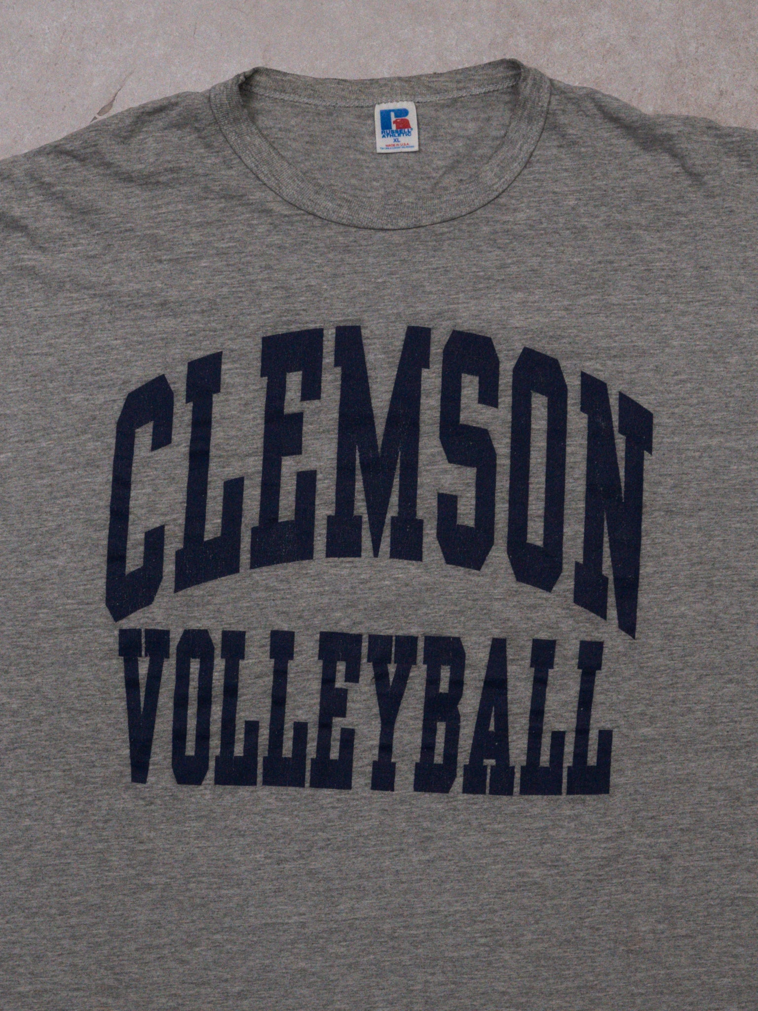 Vintage 90s Clemson Volleyball x Russell Tee (XL)