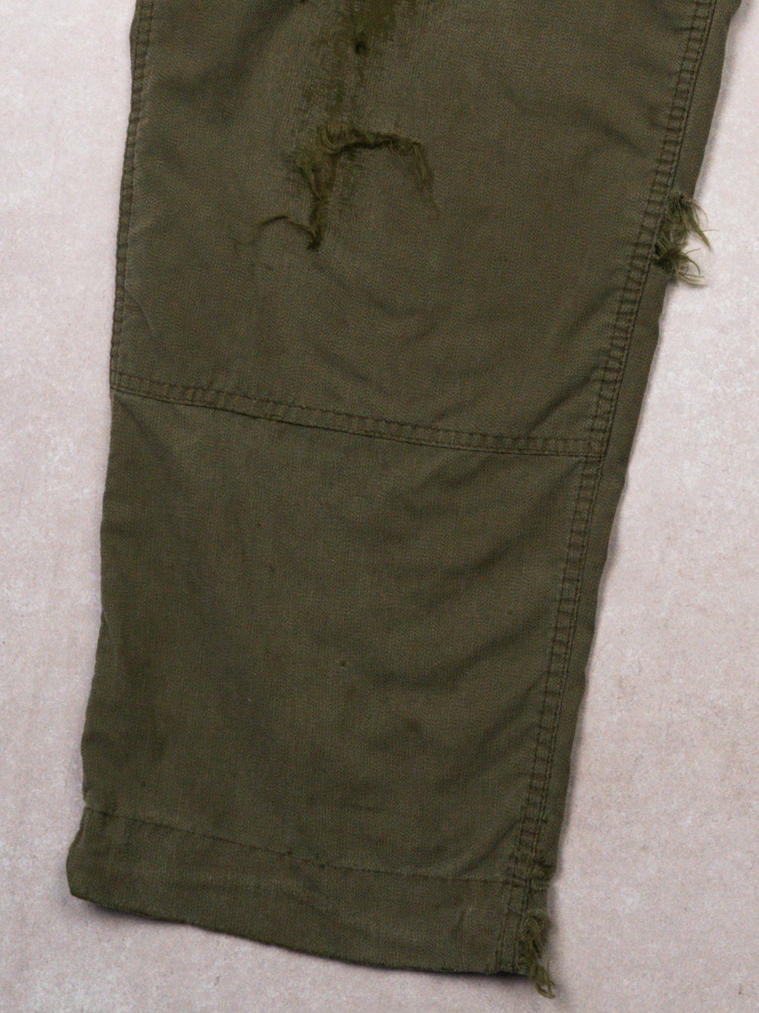 Vintage Green Rugged Army Combat Pants (36 x 30)