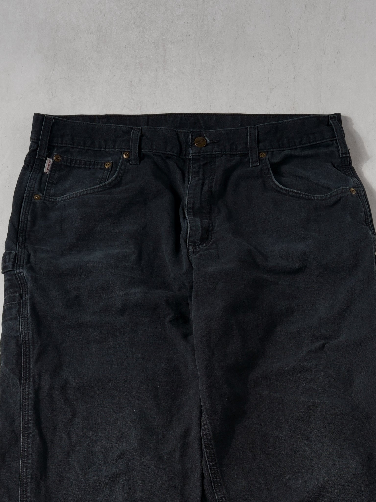 Vintage 90s Washed Black Carhartt Carpenter Pants (36x32)