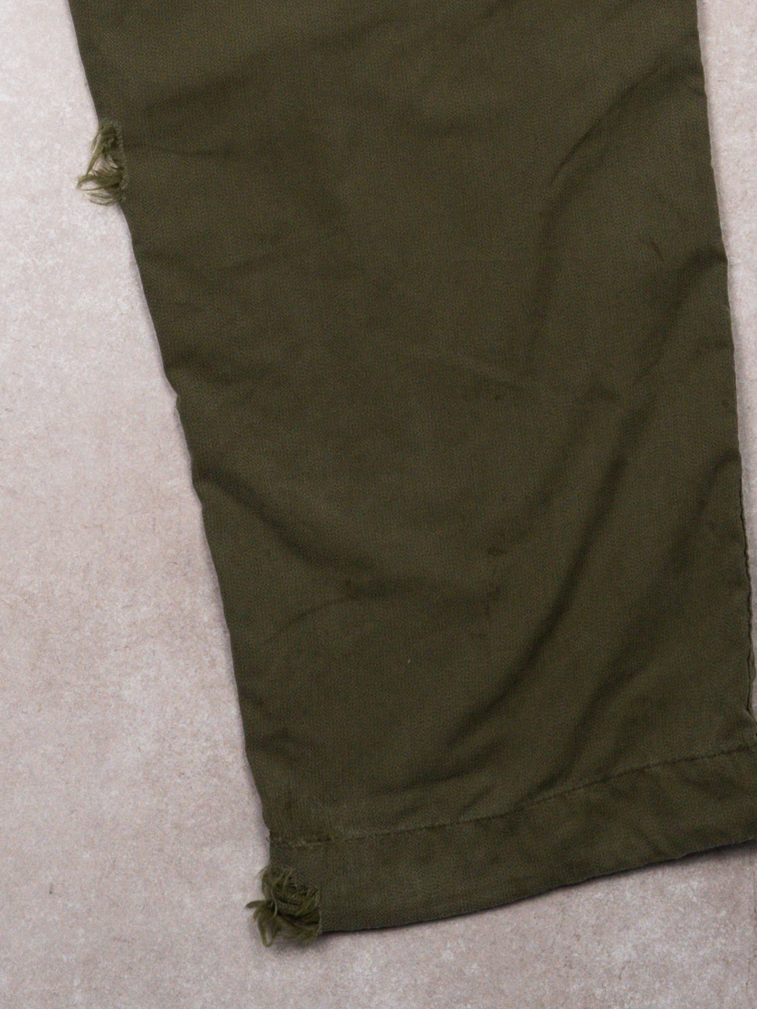Vintage Green Rugged Army Combat Pants (36 x 30)