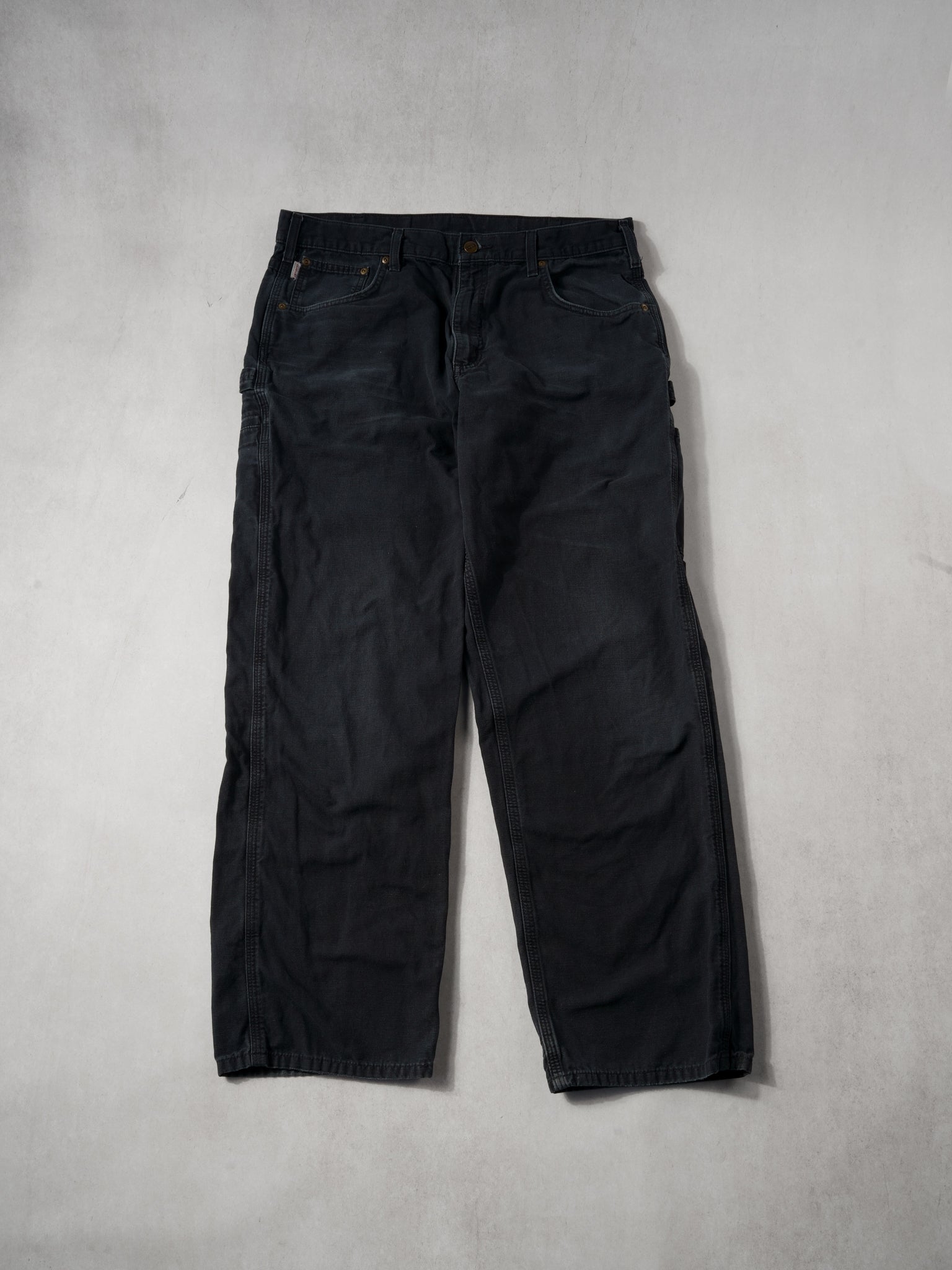 Vintage 90s Washed Black Carhartt Carpenter Pants (36x32)