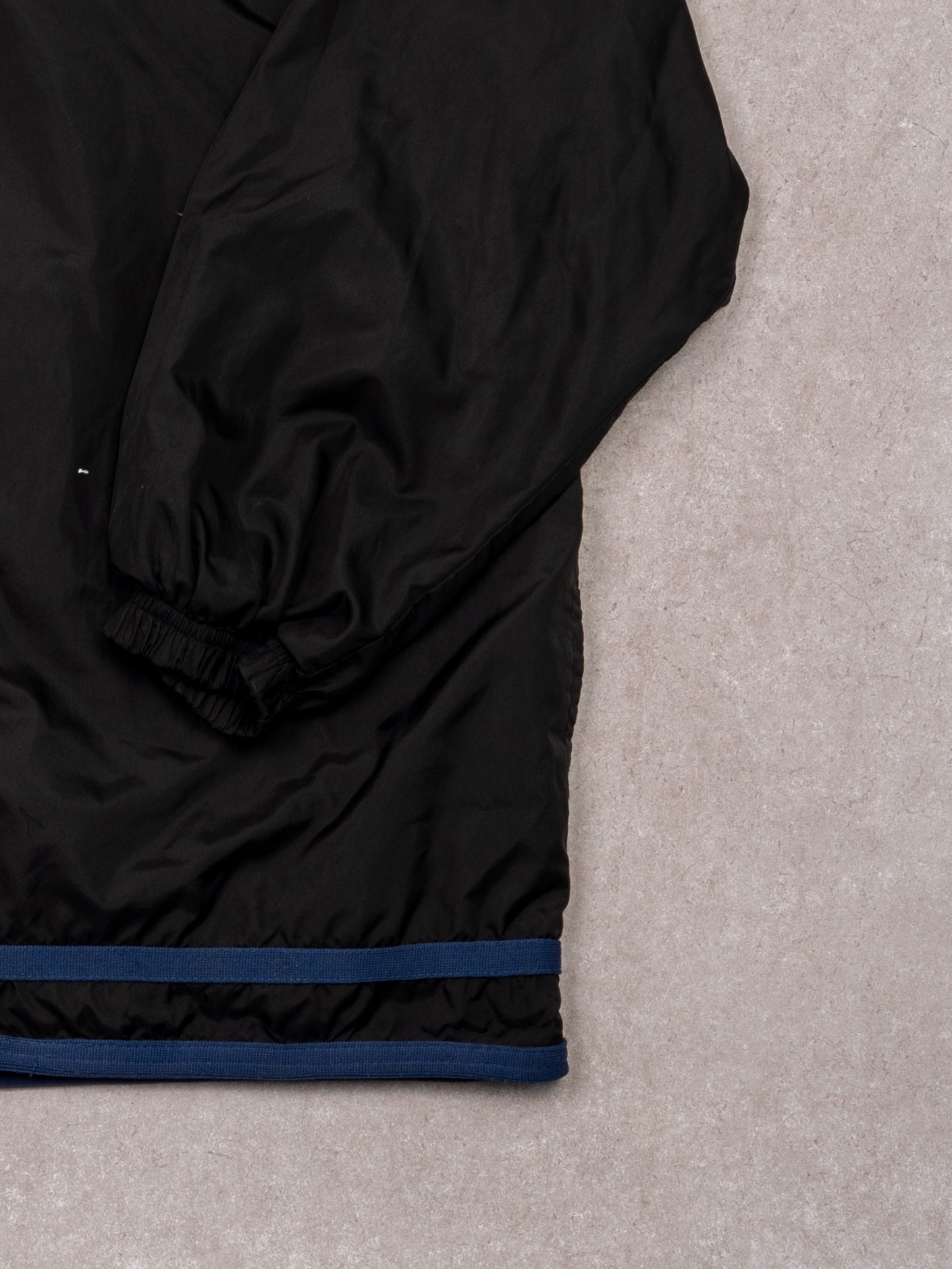 Vintage 90s Black + Blue Nike Zip Up Windbreaker (L)