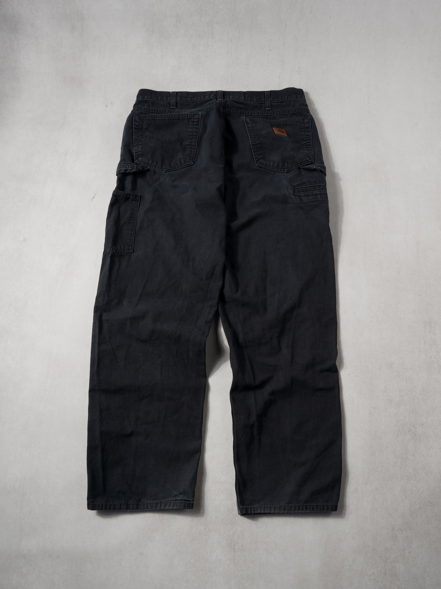 Vintage 90s Washed Black Carhartt Carpenter Pants (36x32)