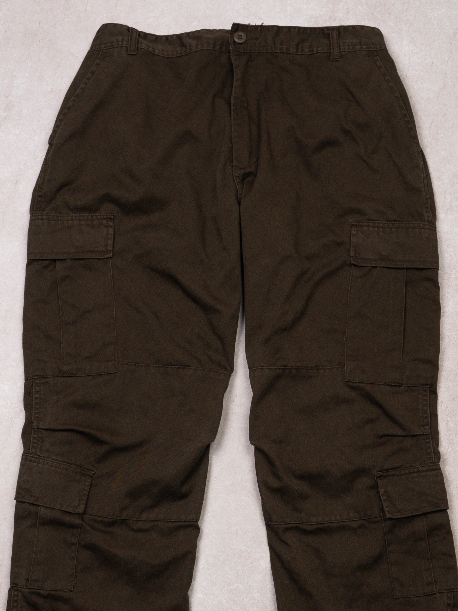 Vintage Brown Army Cargo Combat Pants (34-35 x 32)
