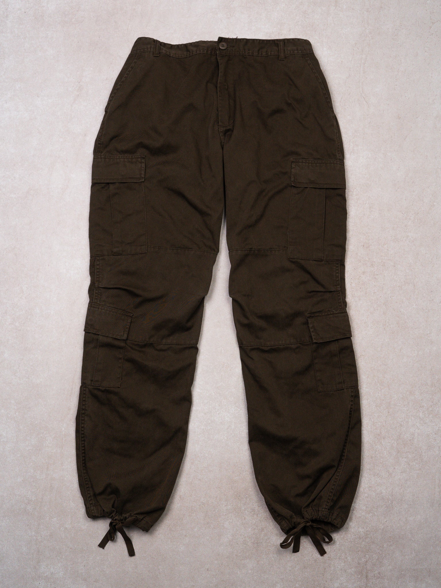 Vintage Brown Army Cargo Combat Pants (34-35 x 32)