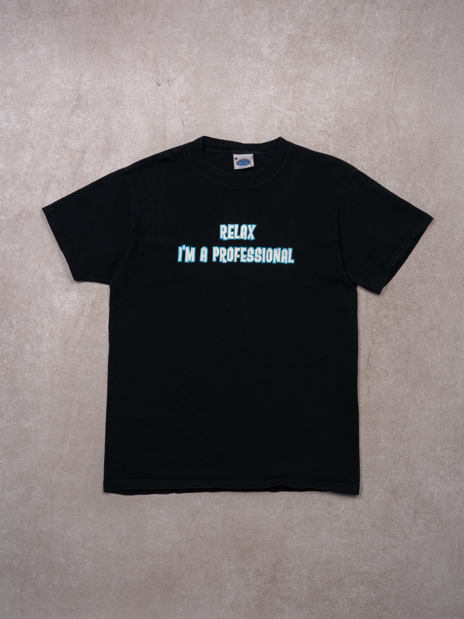 VIntage 90s Black 'Relax Im Professional' Tee (S)