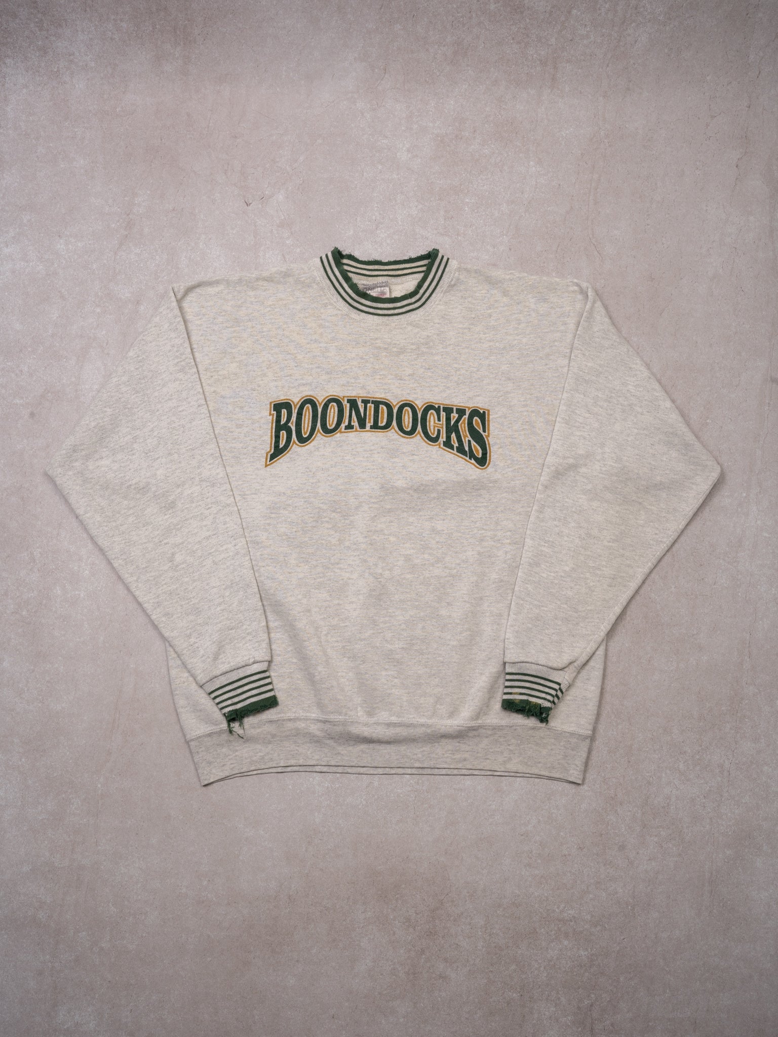Vintage 90s Grey + Green Boondocks Crewneck (L)