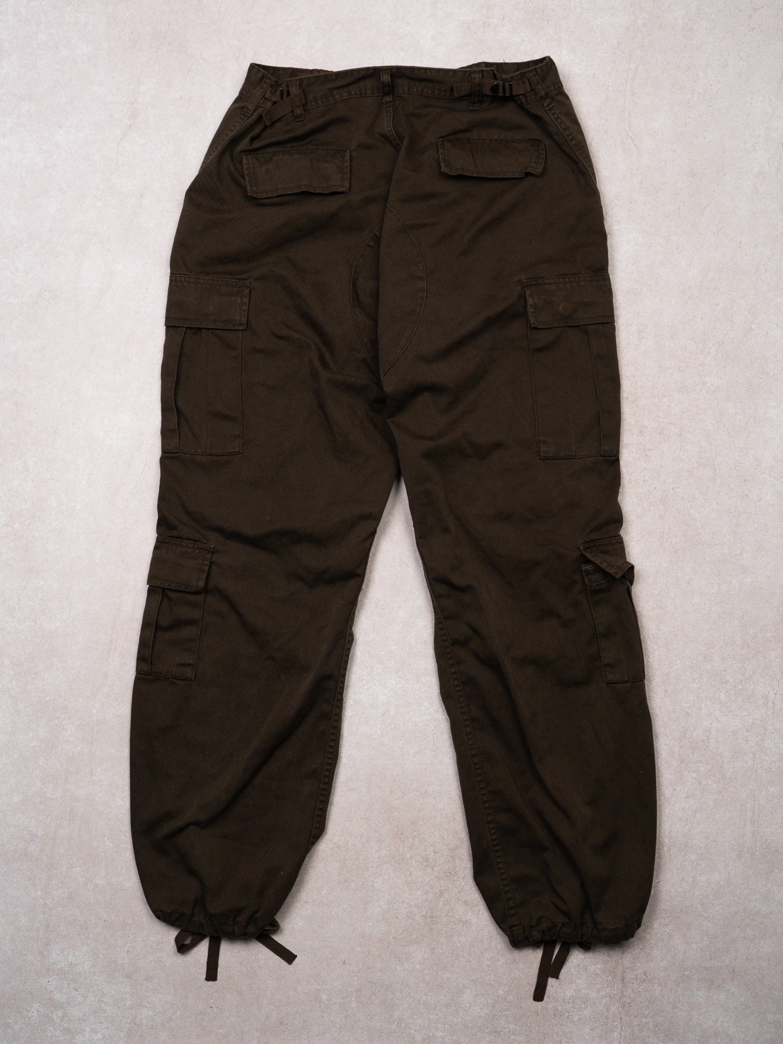 Vintage Brown Army Cargo Combat Pants (34-35 x 32)