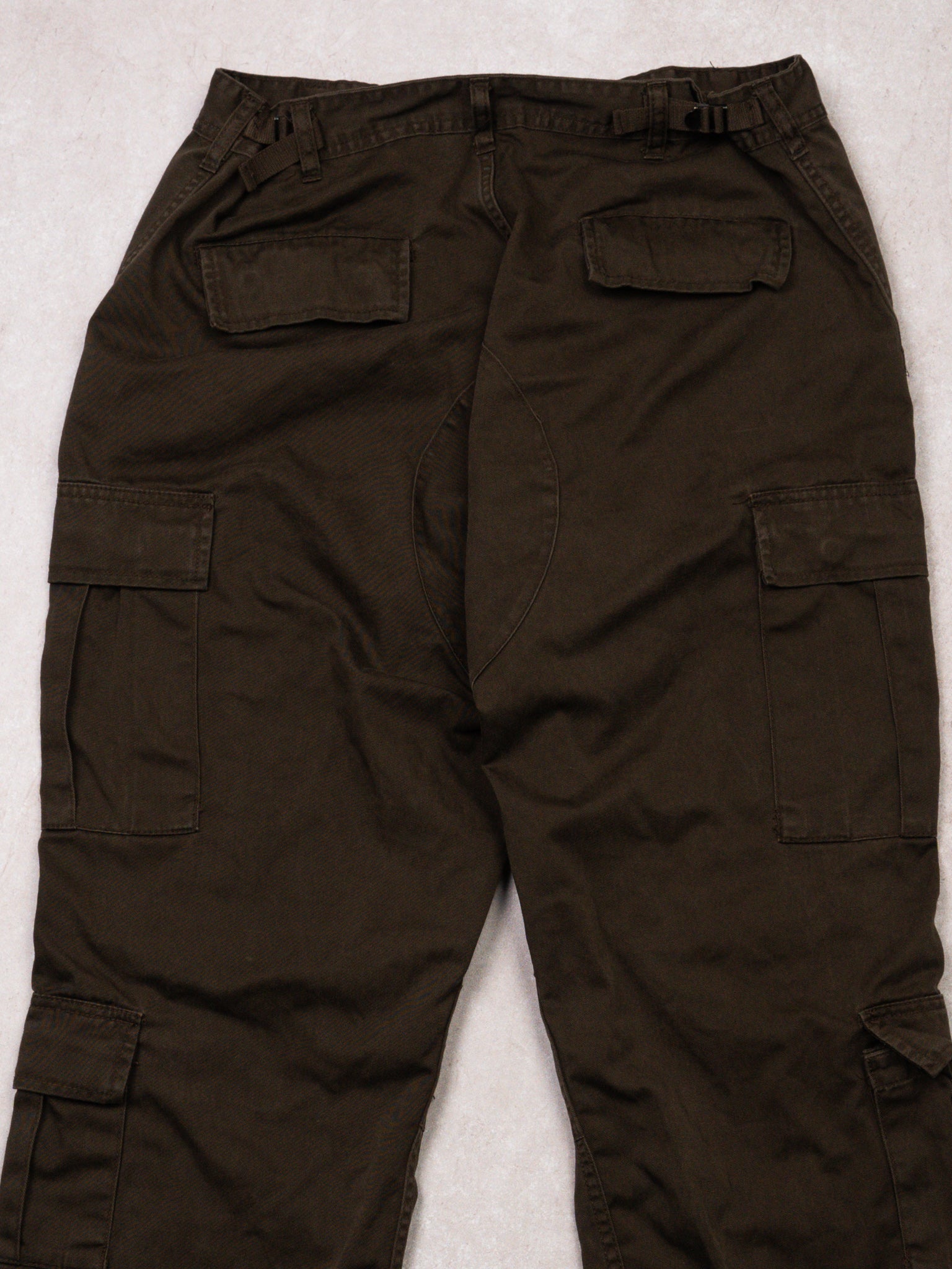 Vintage Brown Army Cargo Combat Pants (34-35 x 32)