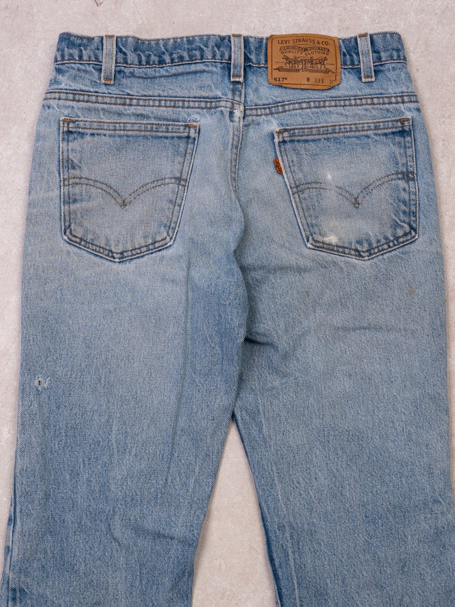 Vintage Rugged Light Blue 517 Levi Jeans (30 x 30)
