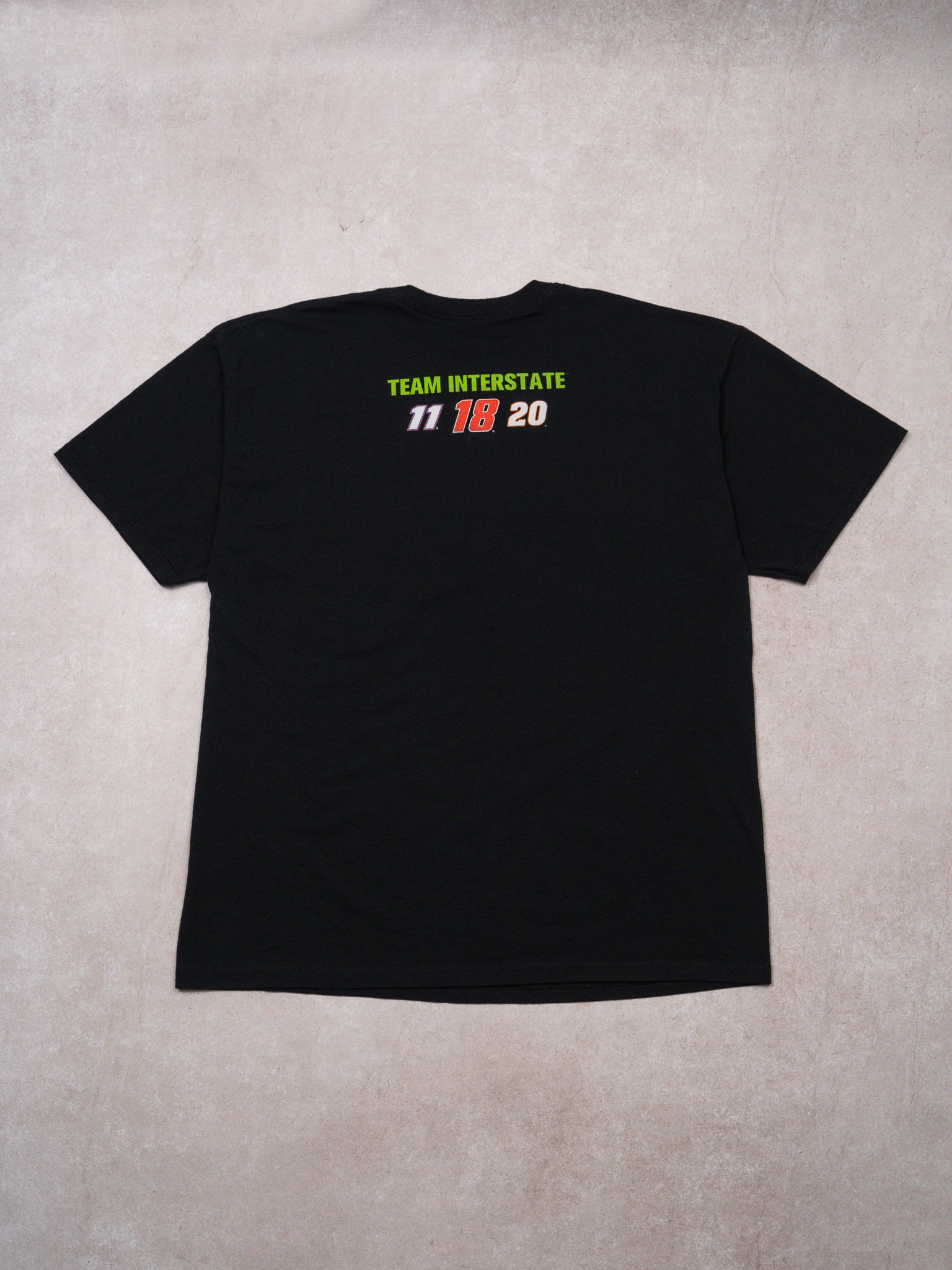 Vintage Black #18 Interstate Batteries Racing Tee (L)