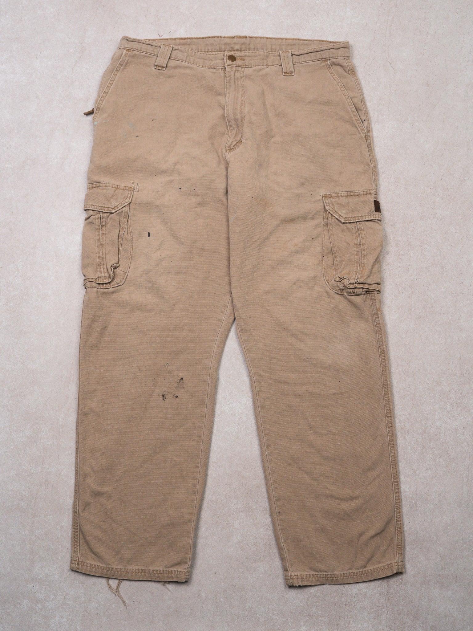 Vintage Light Beige Rugged Cargo Pants (38 x 32)