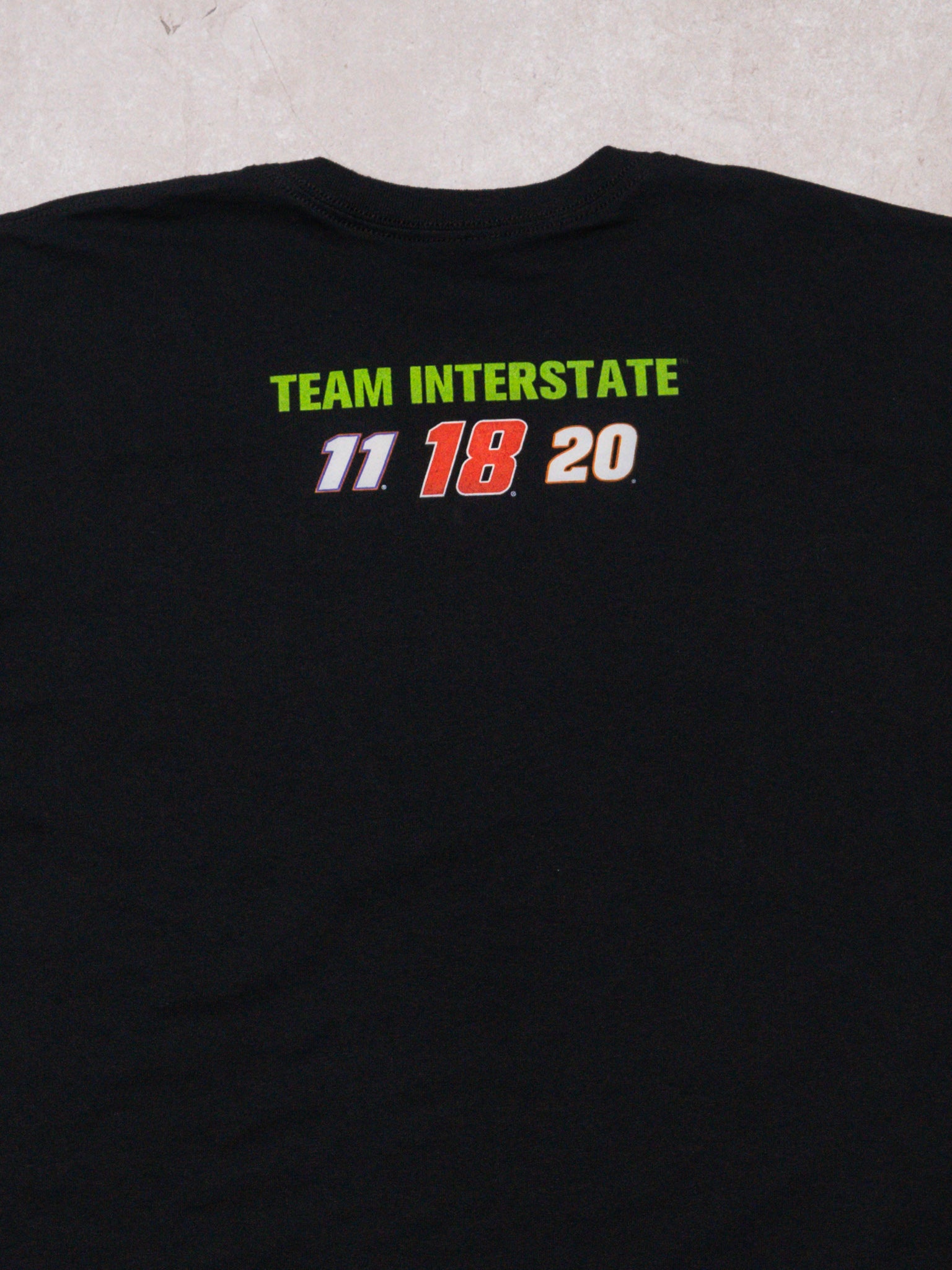 Vintage Black #18 Interstate Batteries Racing Tee (L)