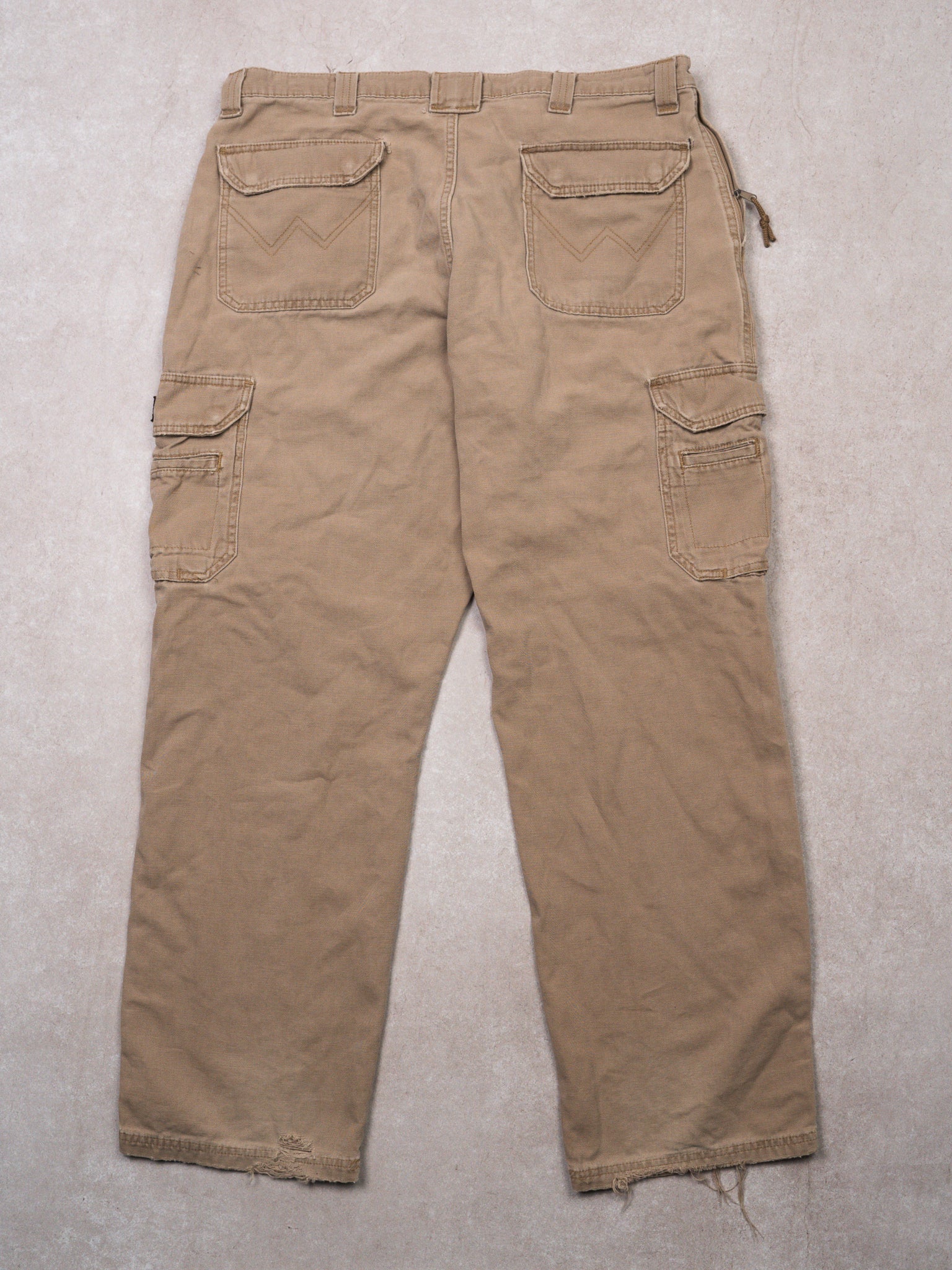 Vintage Light Beige Rugged Cargo Pants (38 x 32)