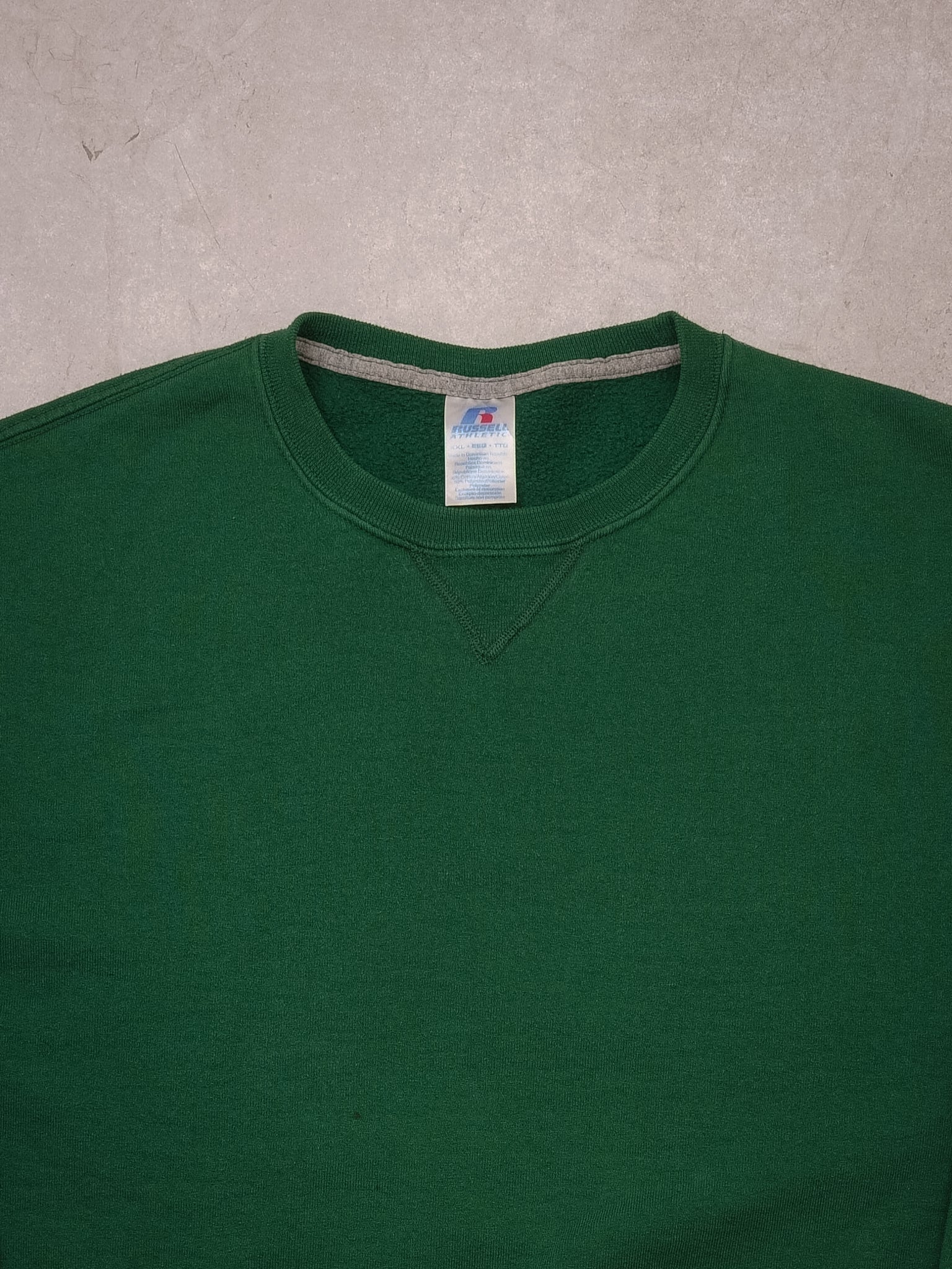 Vintage Y2K Pine Green Russell Althetic's Blank Crewneck (XL)