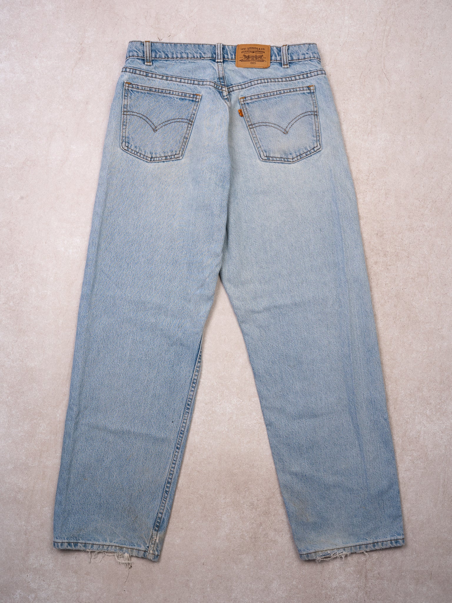 Vintage Rugged Light Blue 665 Levi Jeans (32 x 31)