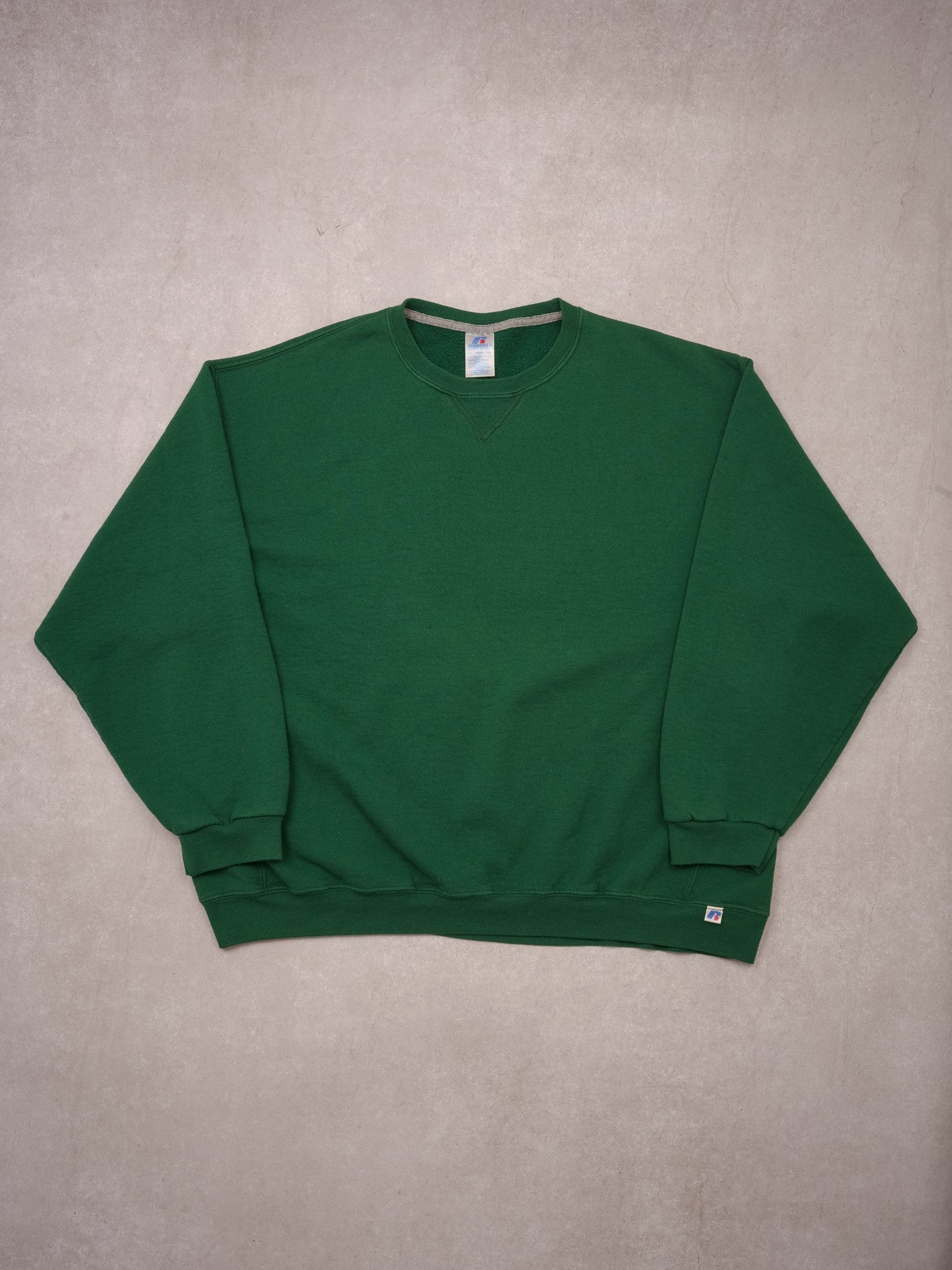 Vintage Y2K Pine Green Russell Althetic's Blank Crewneck (XL)