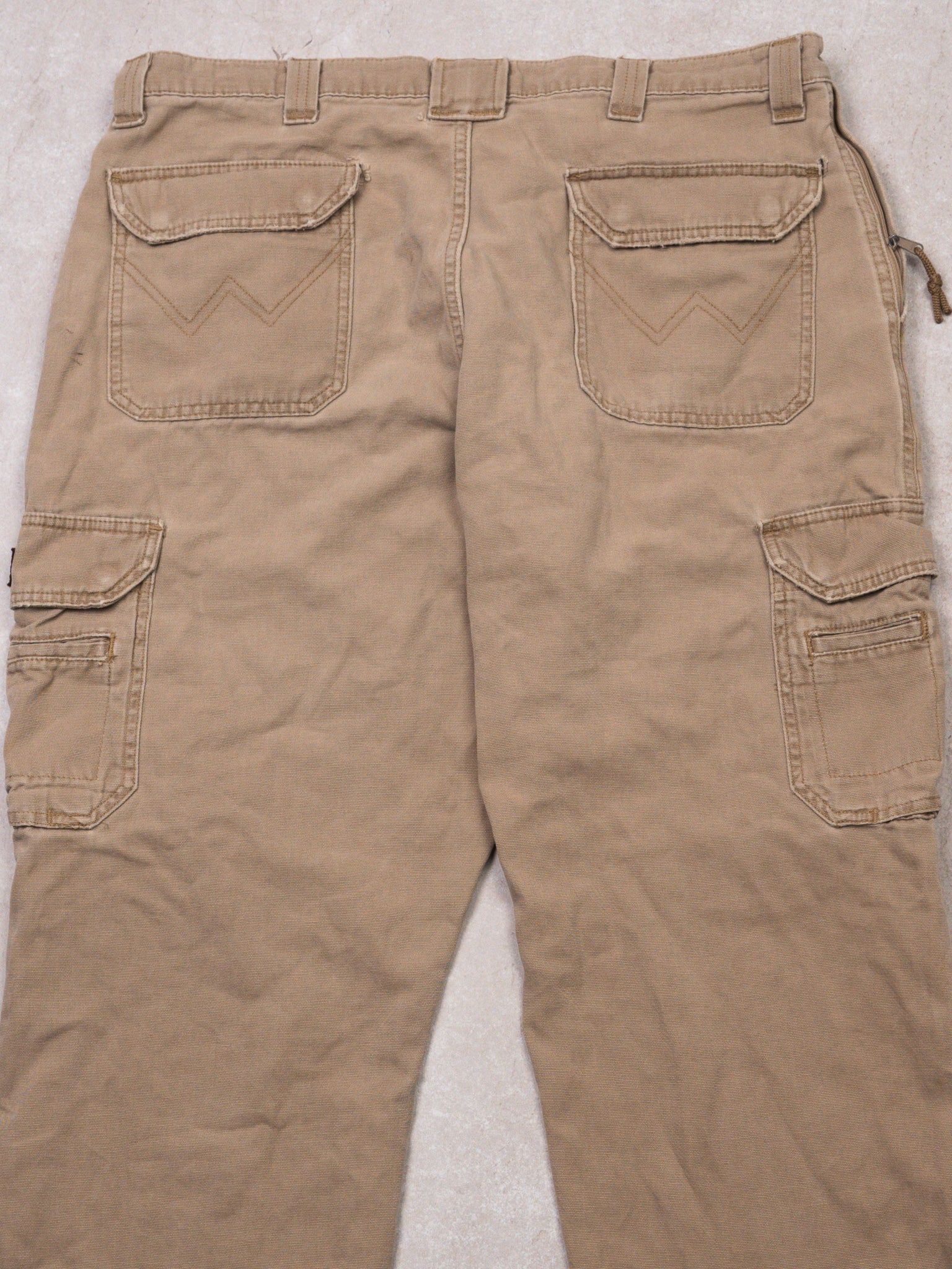 Vintage Light Beige Rugged Cargo Pants (38 x 32)