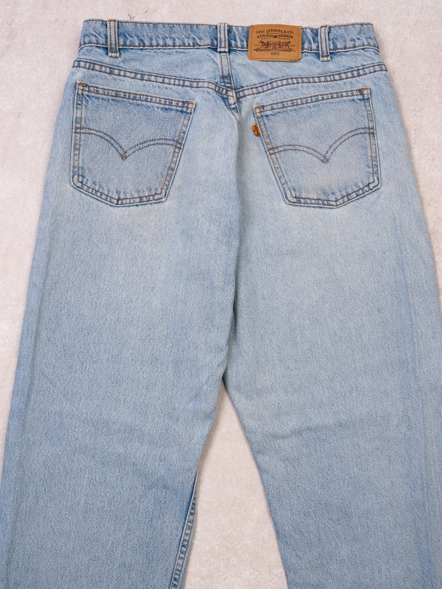 Vintage Rugged Light Blue 665 Levi Jeans (32 x 31)