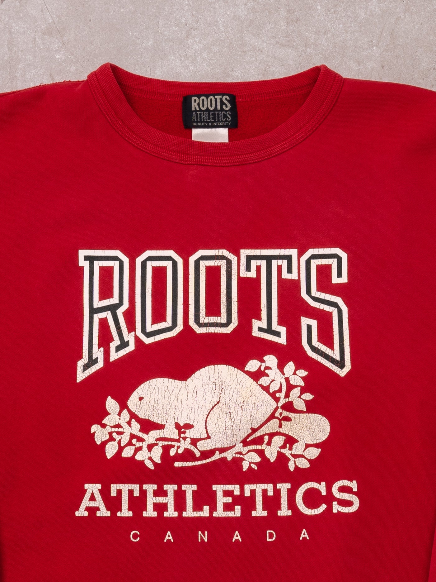 Vintage 90s Red Roots Athletics Canada Crewneck (L)