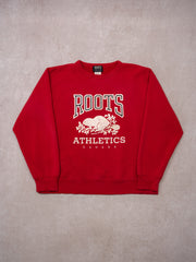 Vintage 90s Red Roots Athletics Canada Crewneck (L)