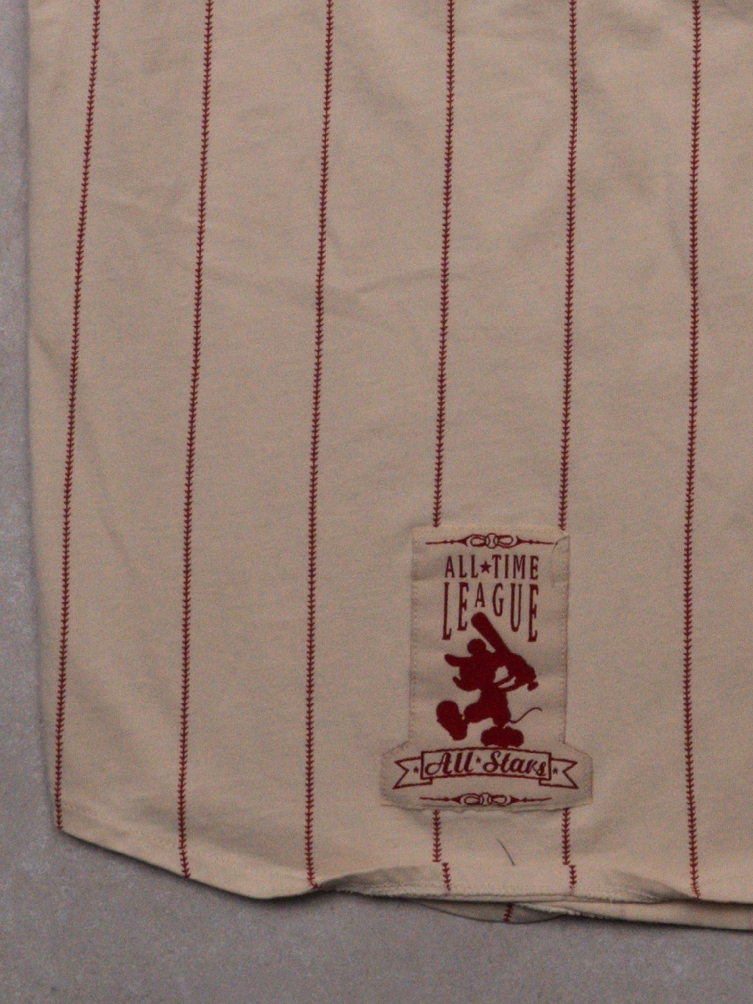 Vintage Red + Cream Mickey All Starts Baseball Jersey (L)